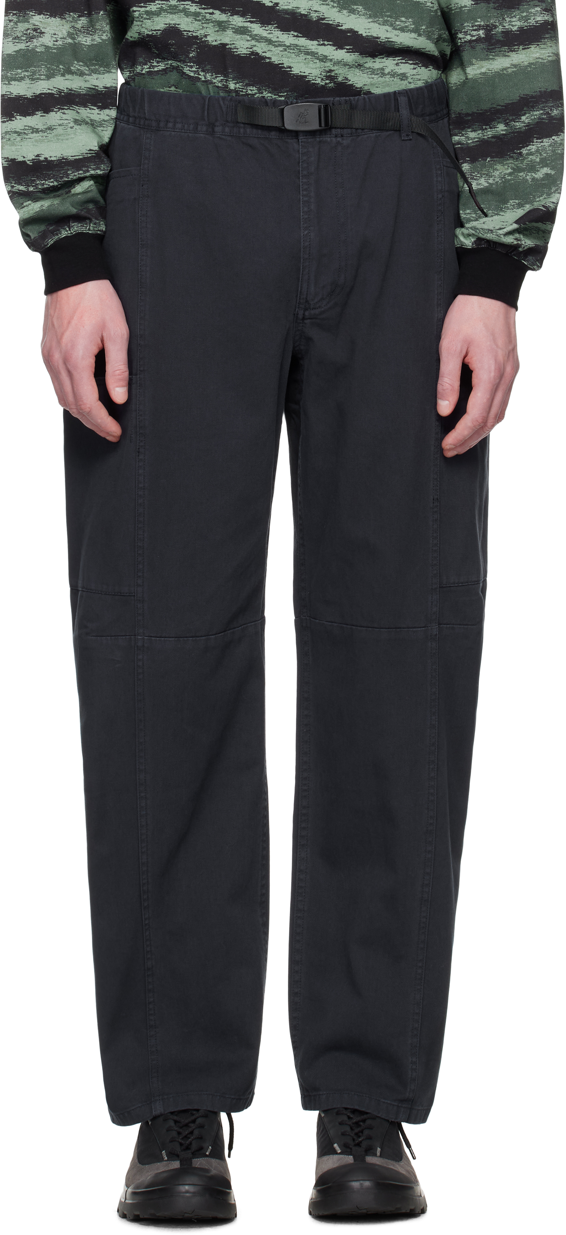 Gramicci Navy Voyager Cargo Pants In Double Navy
