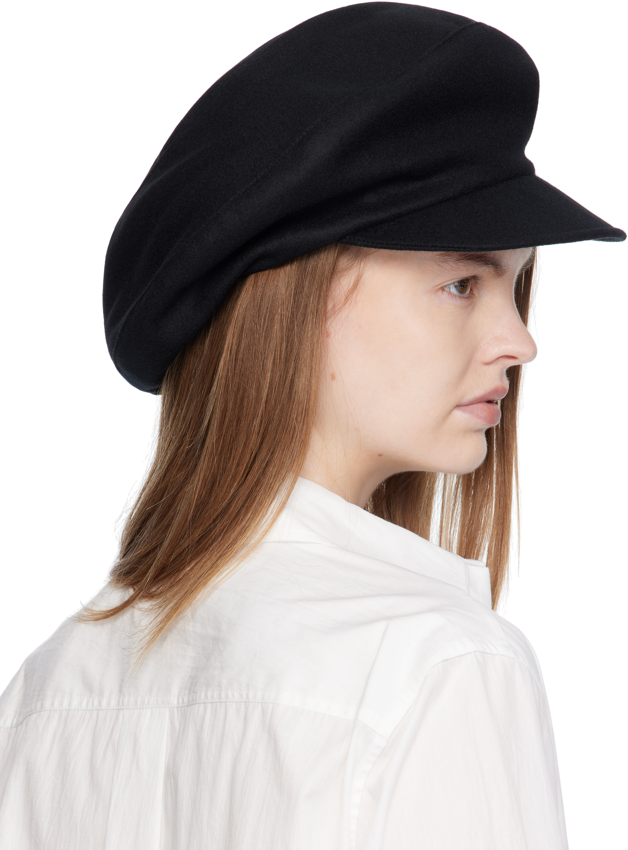 Yohji Yamamoto Black Top Crown Casquette In Black