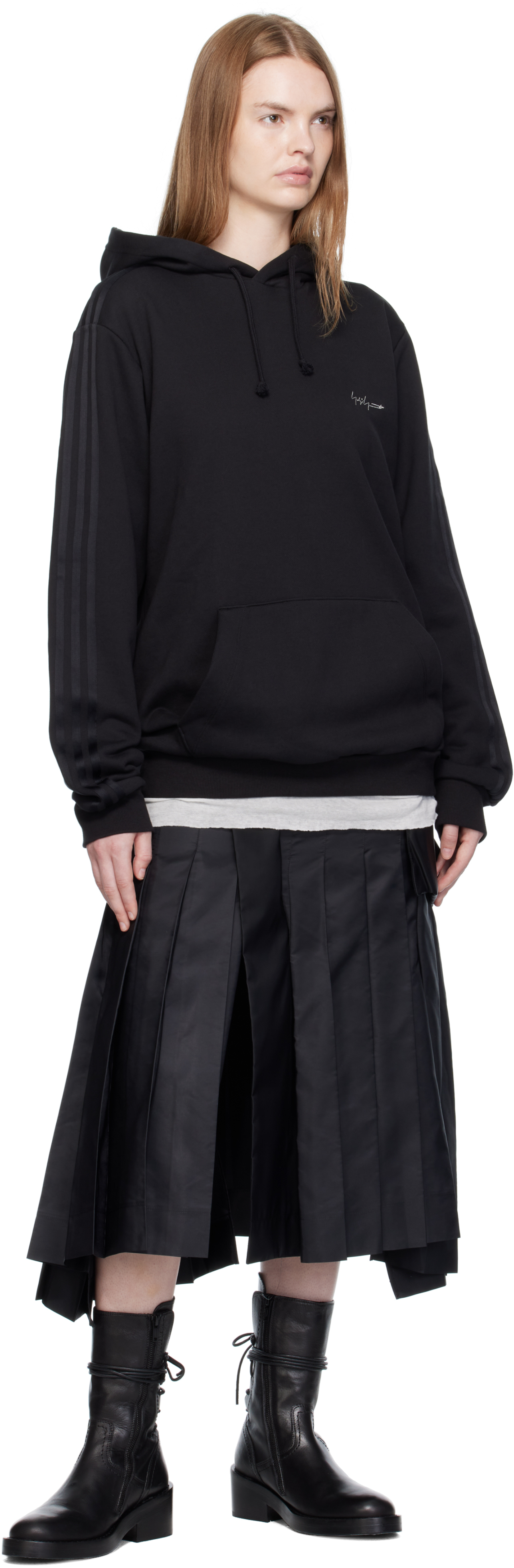 Yohji Yamamoto Black Y-3 Kuro Hoodie In Black