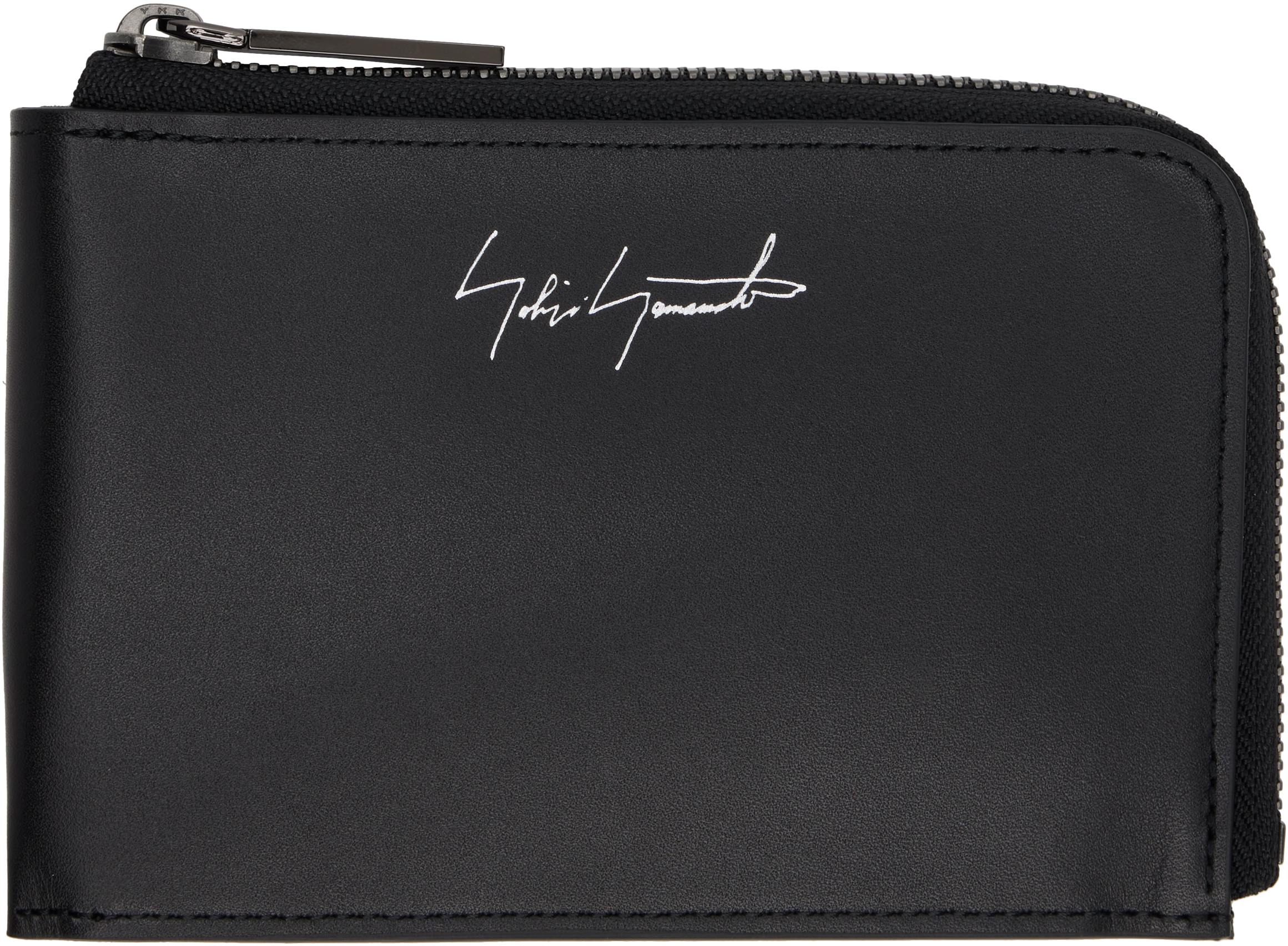 Yohji Yamamoto Black Plain Wallet In Black