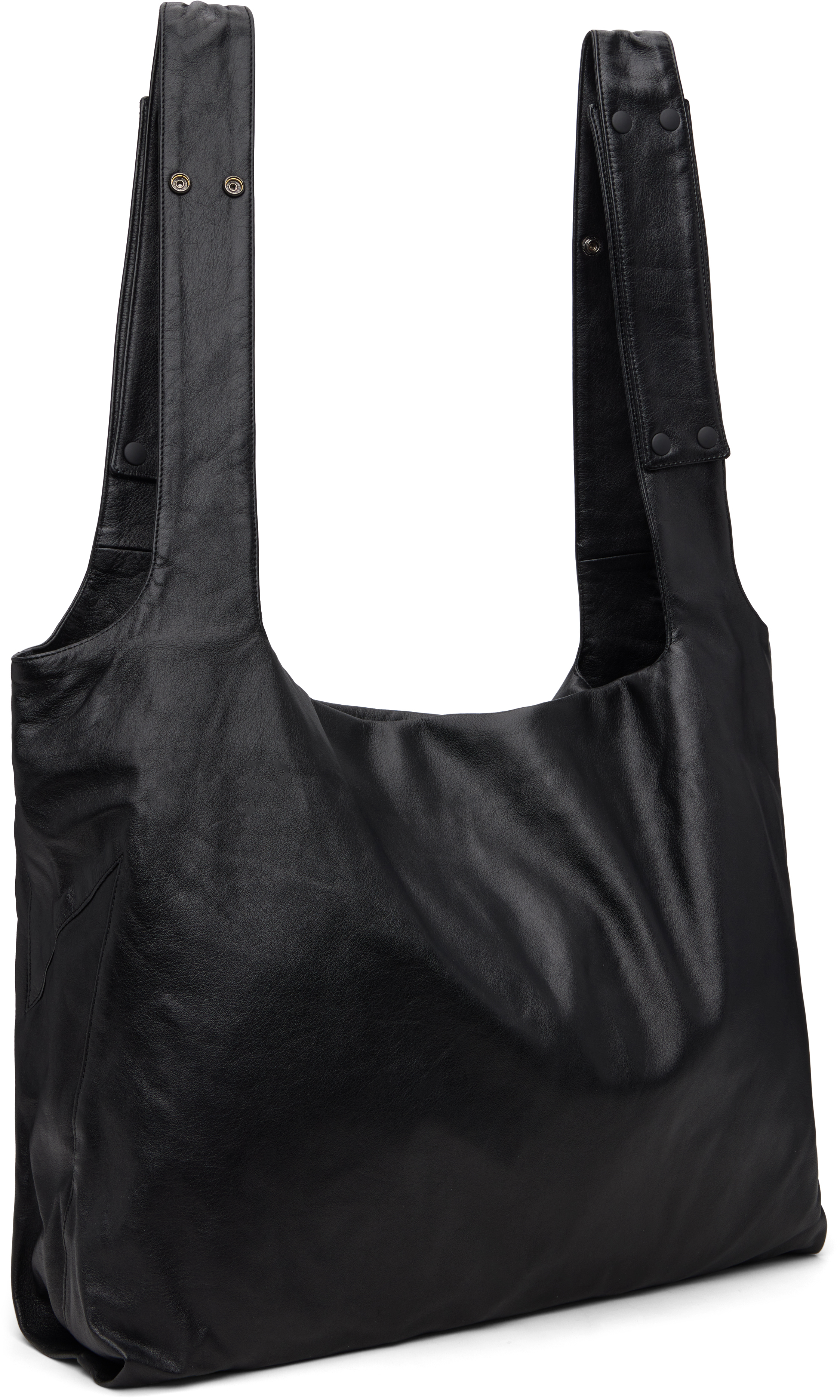 Yohji Yamamoto Black Infinite Signature Tote In Black