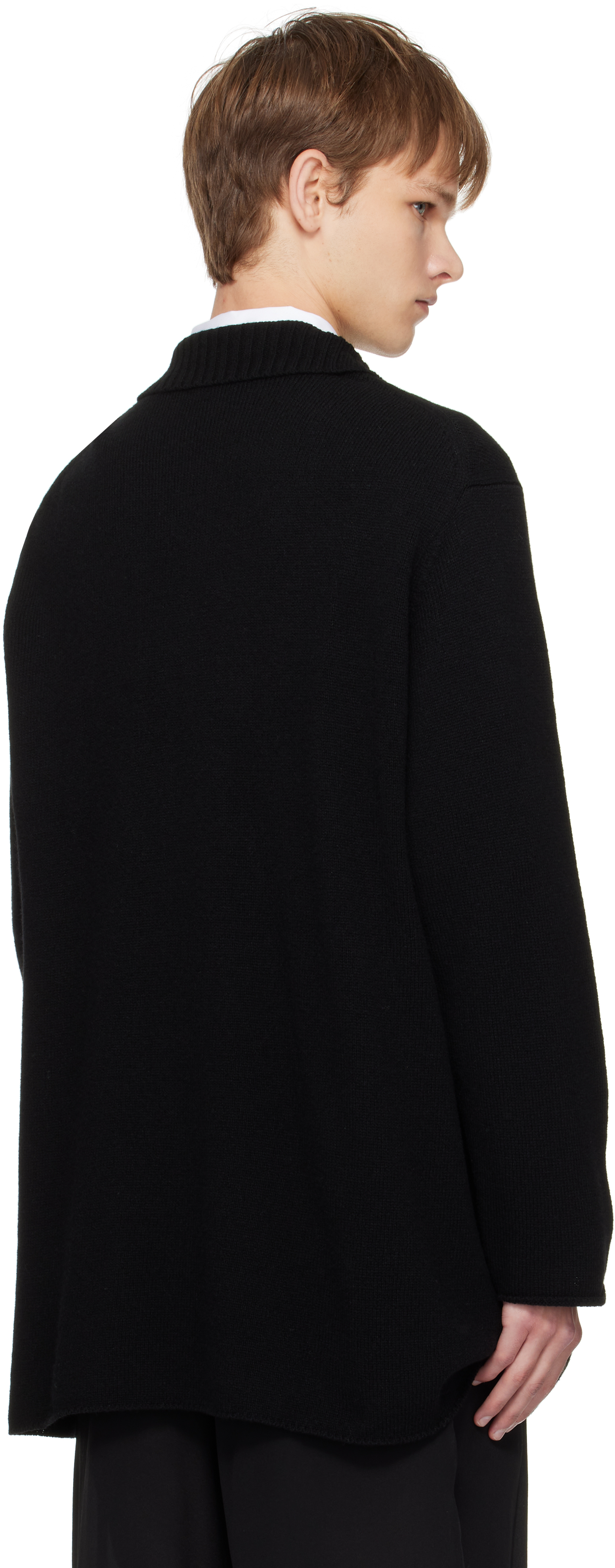 Yohji Yamamoto Black String Detail Blazer In Black