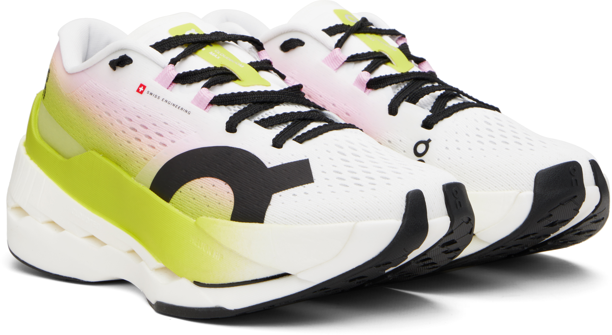 On White & Green Clouboom Max Sneakers