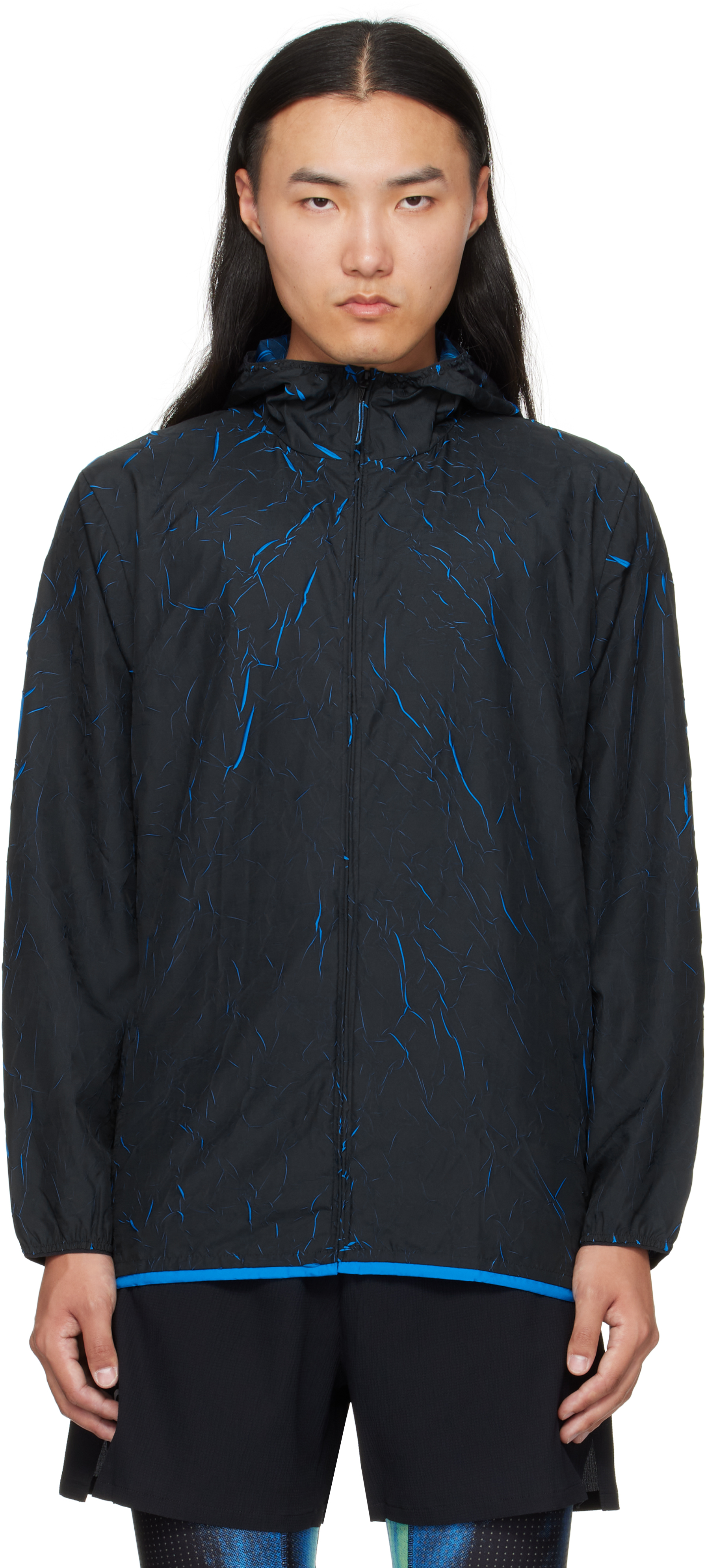 On Black Pace Run Jacket In Blue