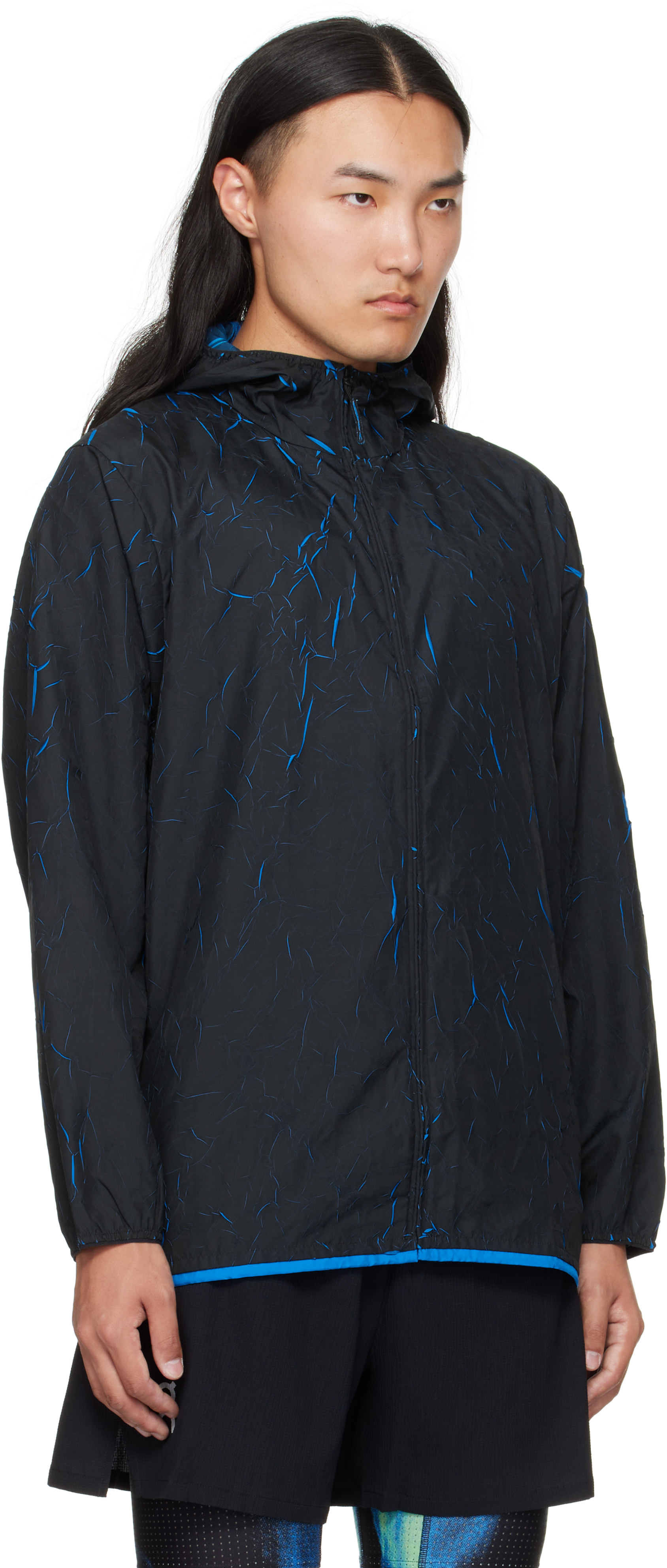 On Black Pace Run Jacket In Blue