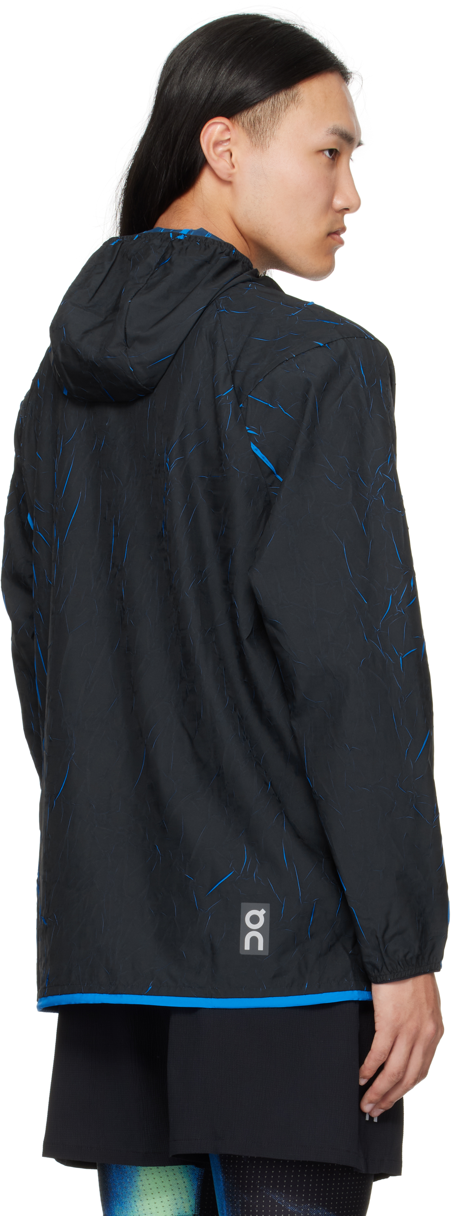 On Black Pace Run Jacket In Blue