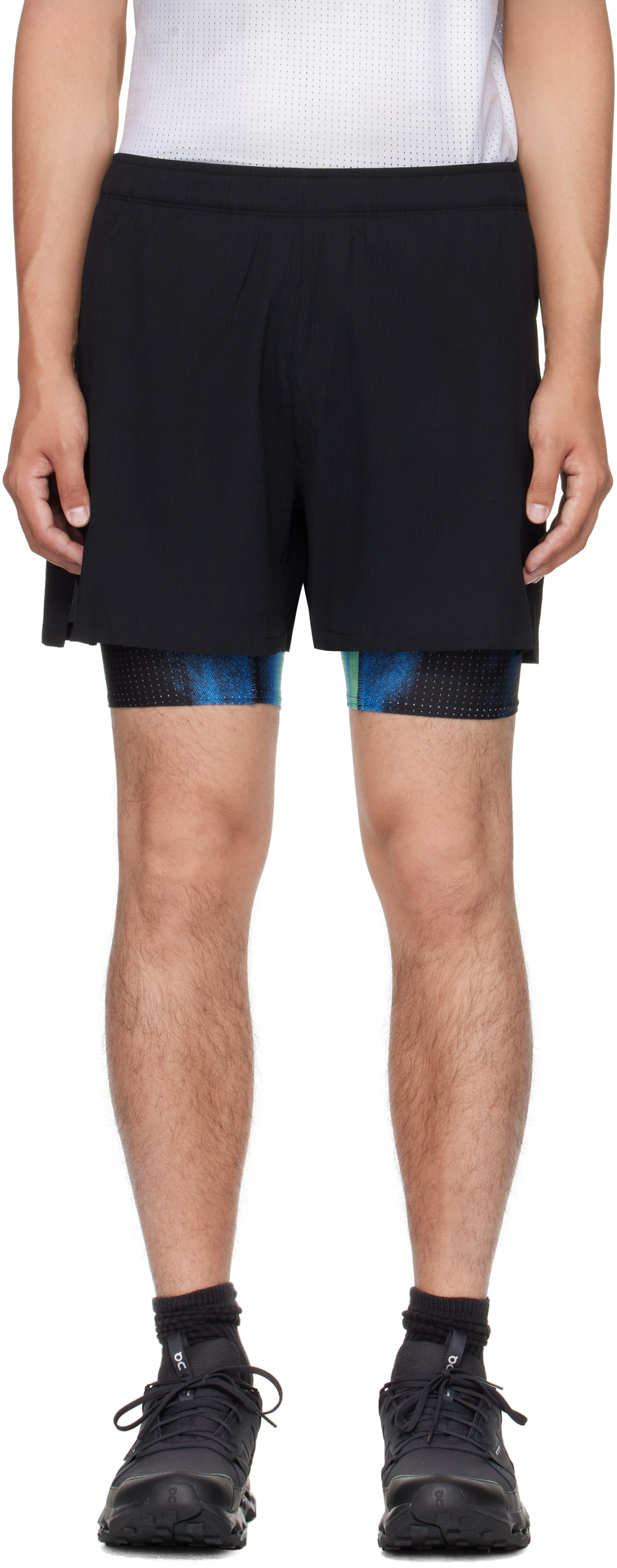 On Black Pace Shorts In Black