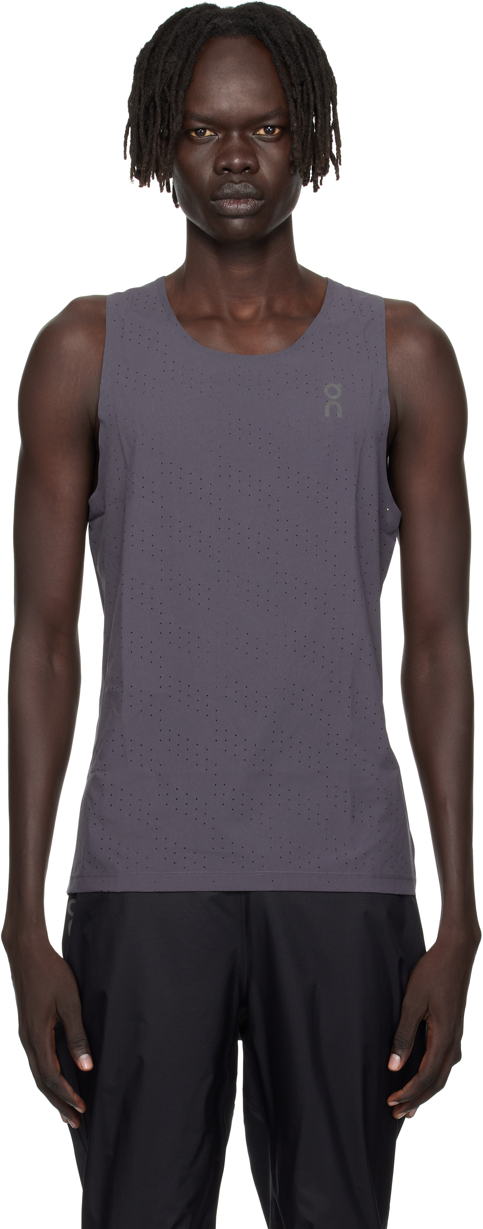 On Gray Race Tank Top In Gray