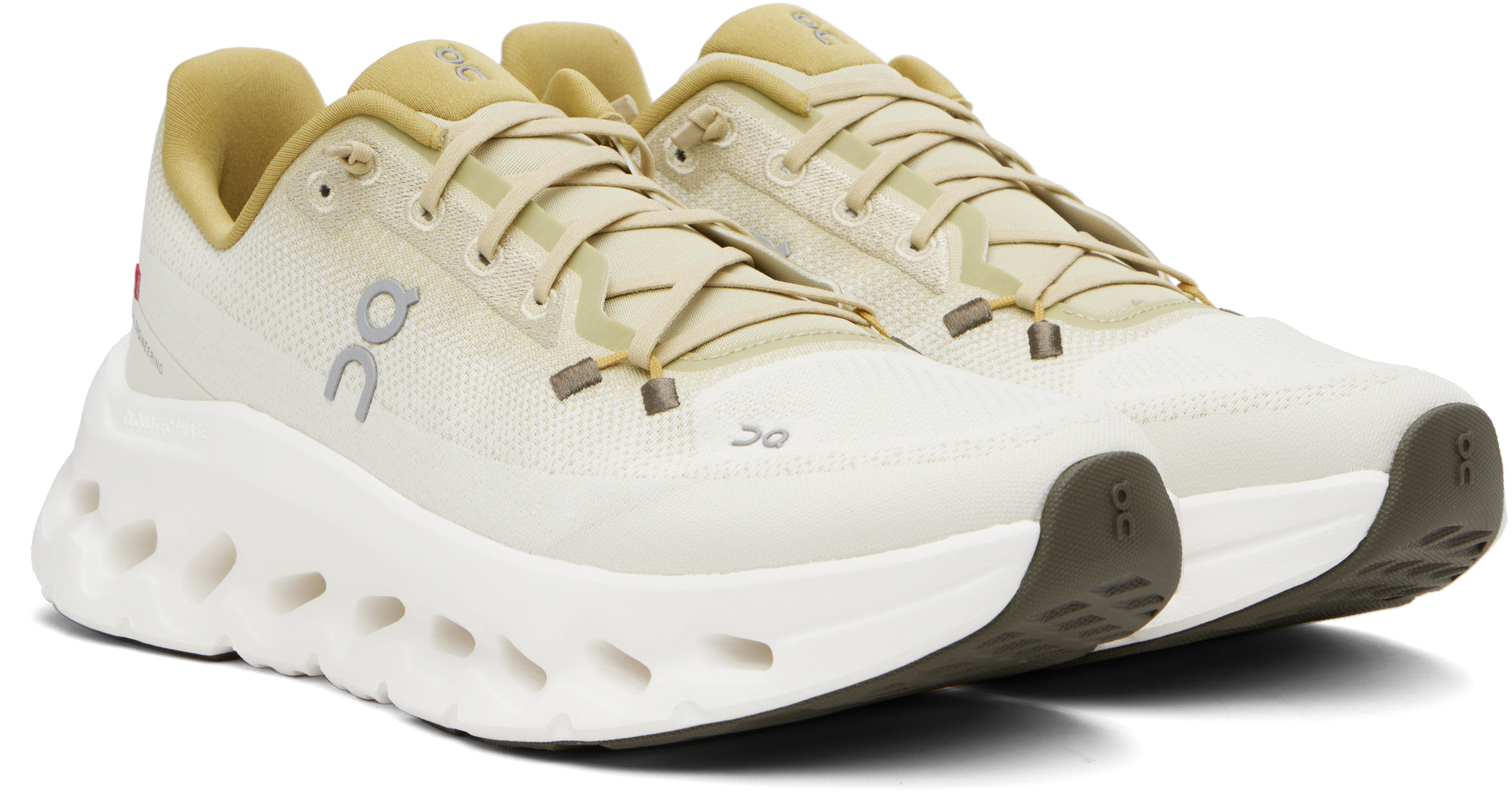 On Khaki Cloudtilt Sneakers In White