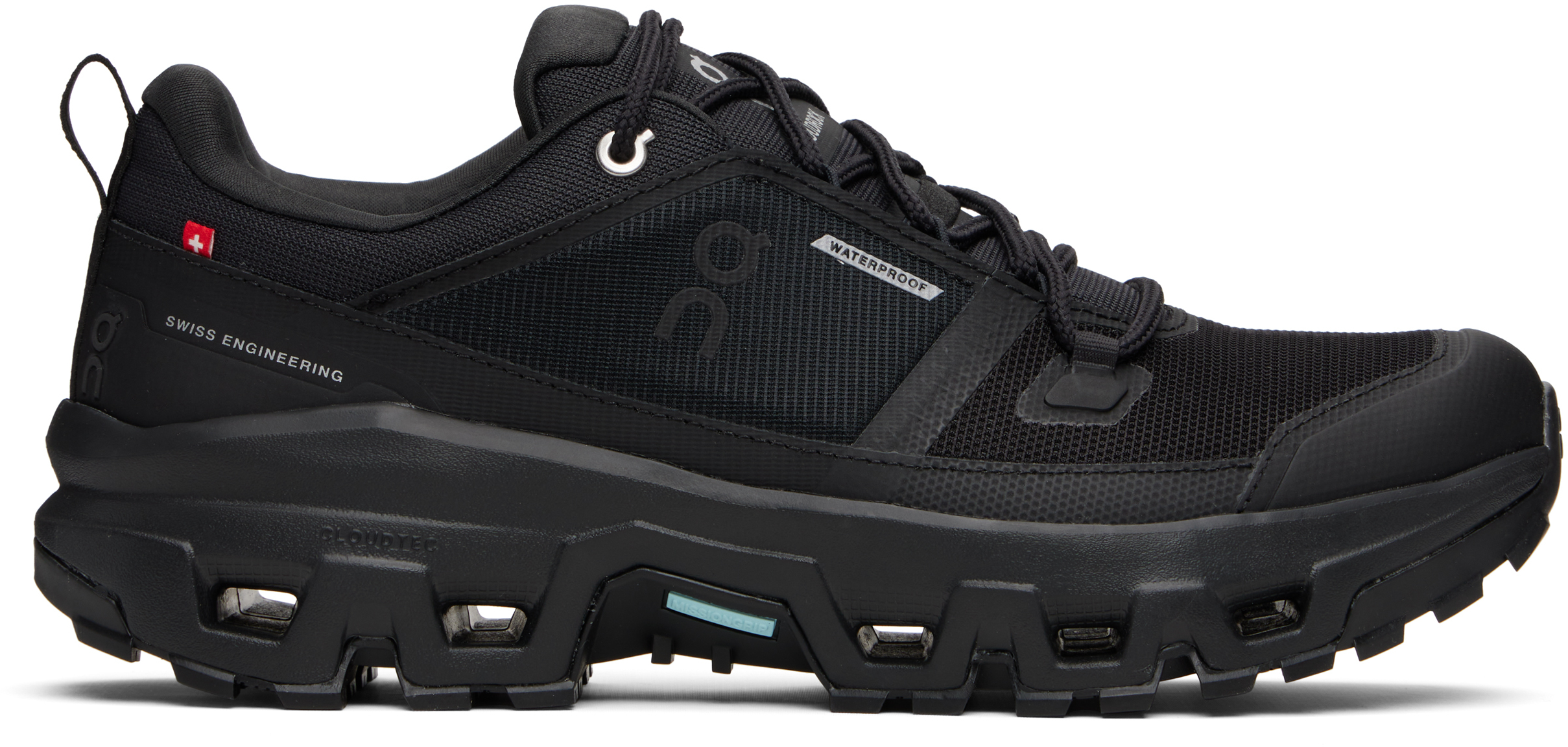 On Black Cloudrock Low Waterproof Sneakers