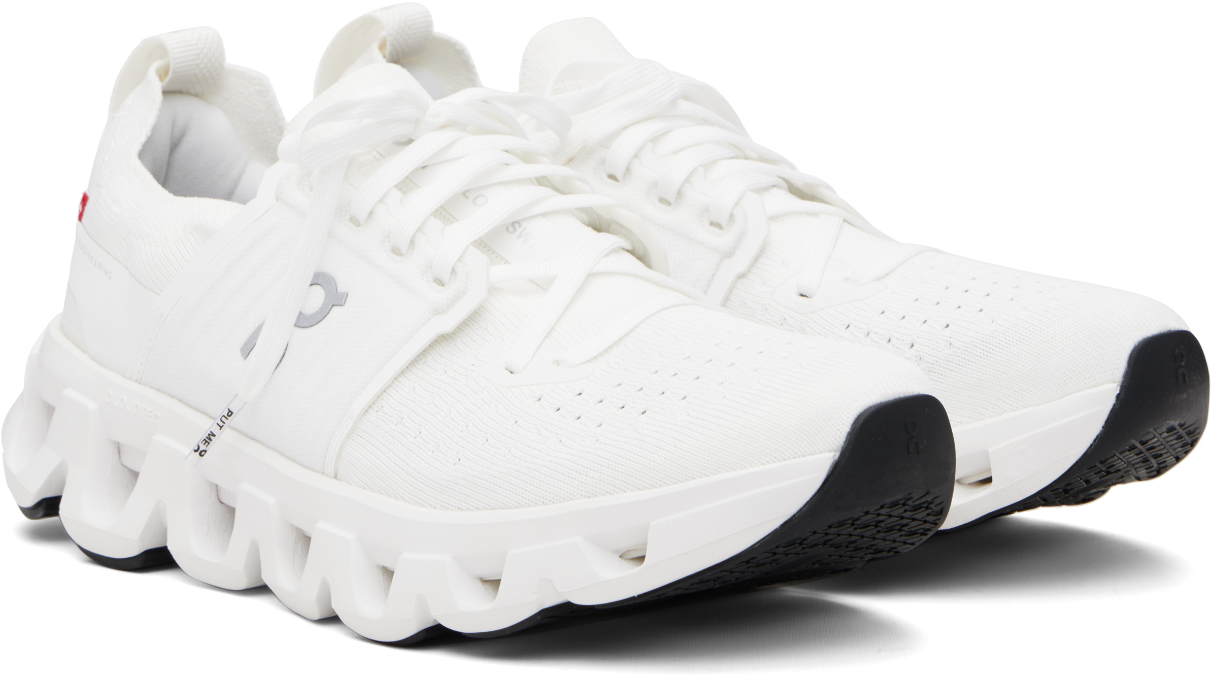 On Cloudswift 4 Rubber-trimmed Stretch-knit Running Sneakers In White