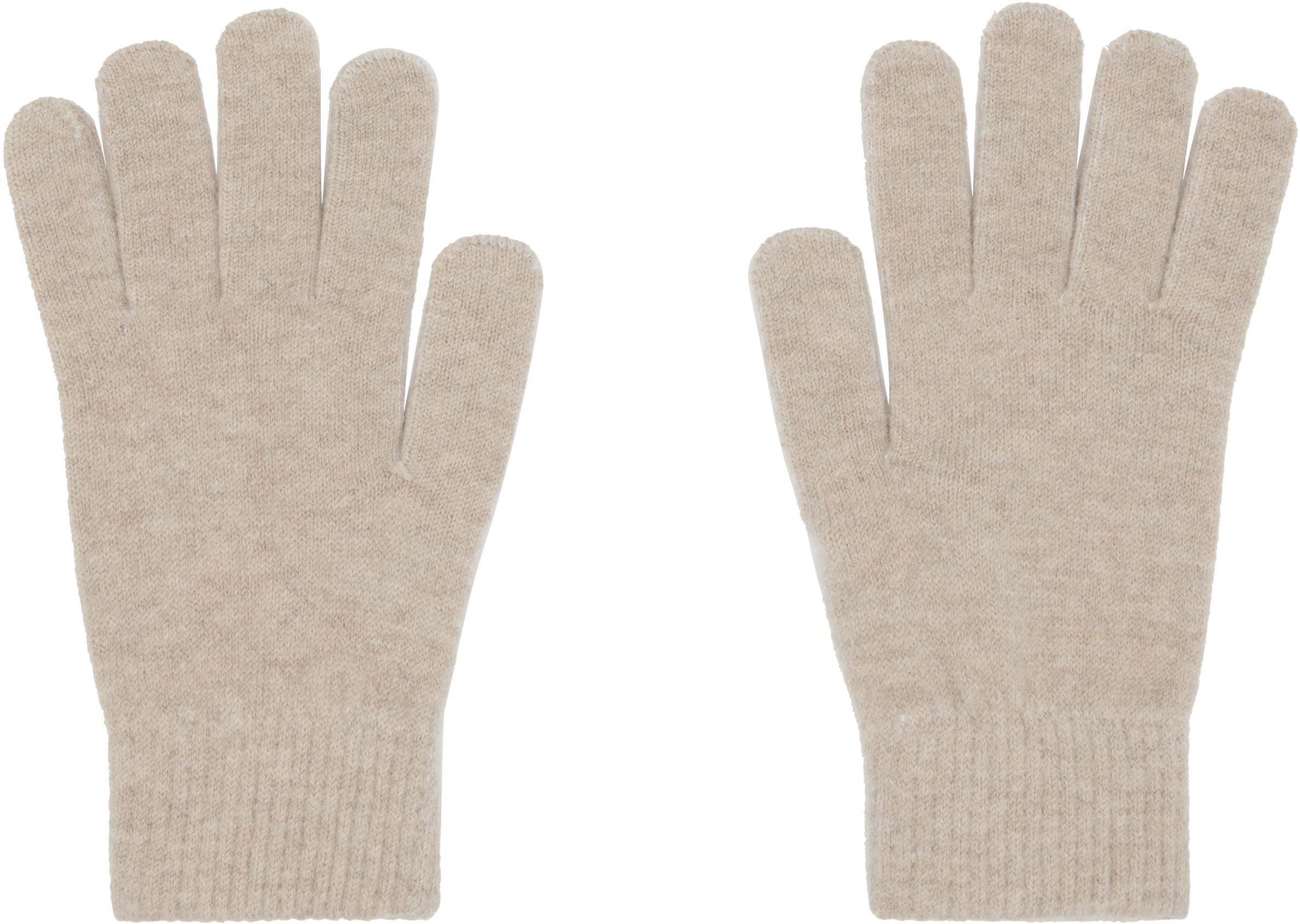 Yves Salomon Beige Cashmere Gloves In Neutral