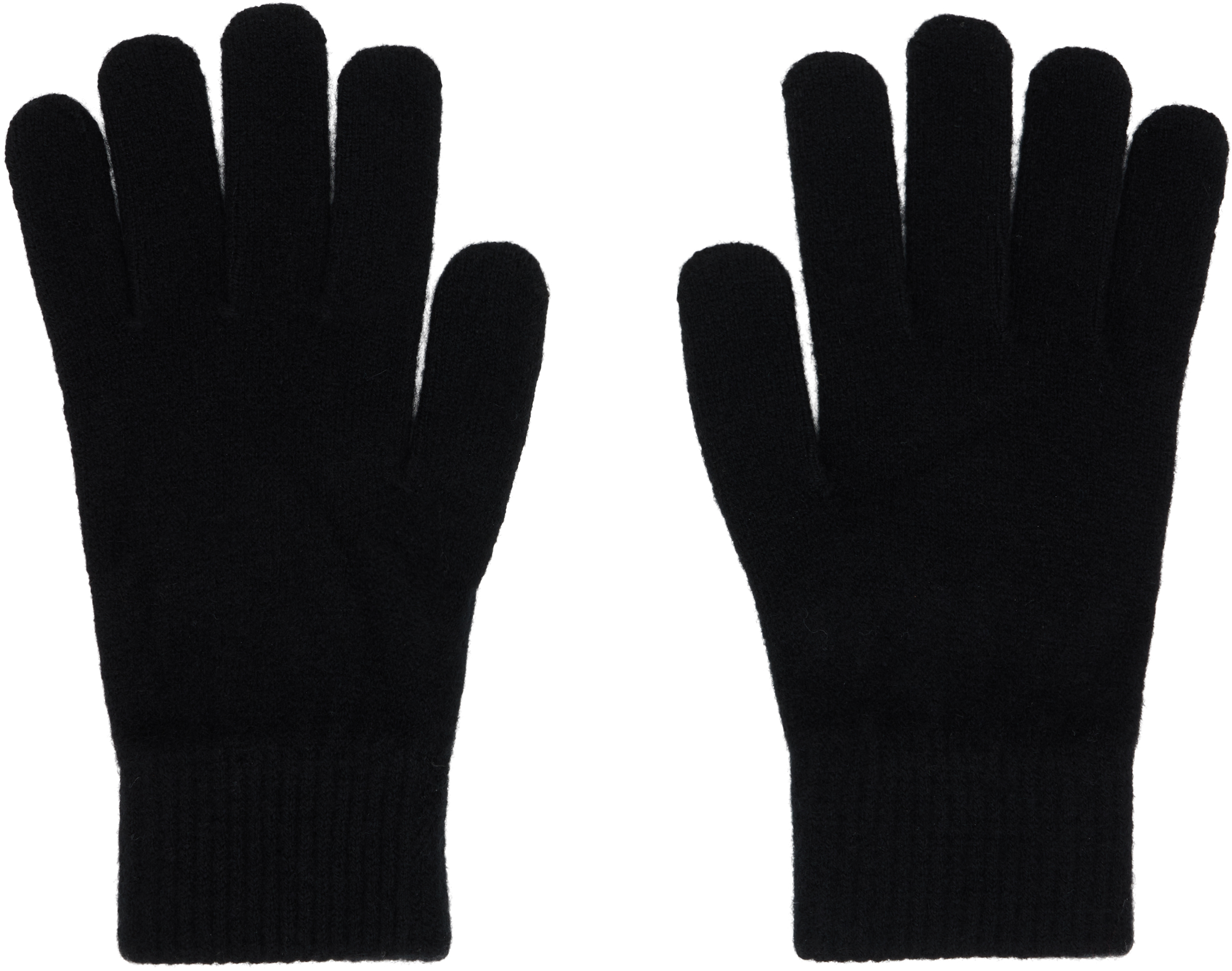 Black Wool & Cashmere Gloves