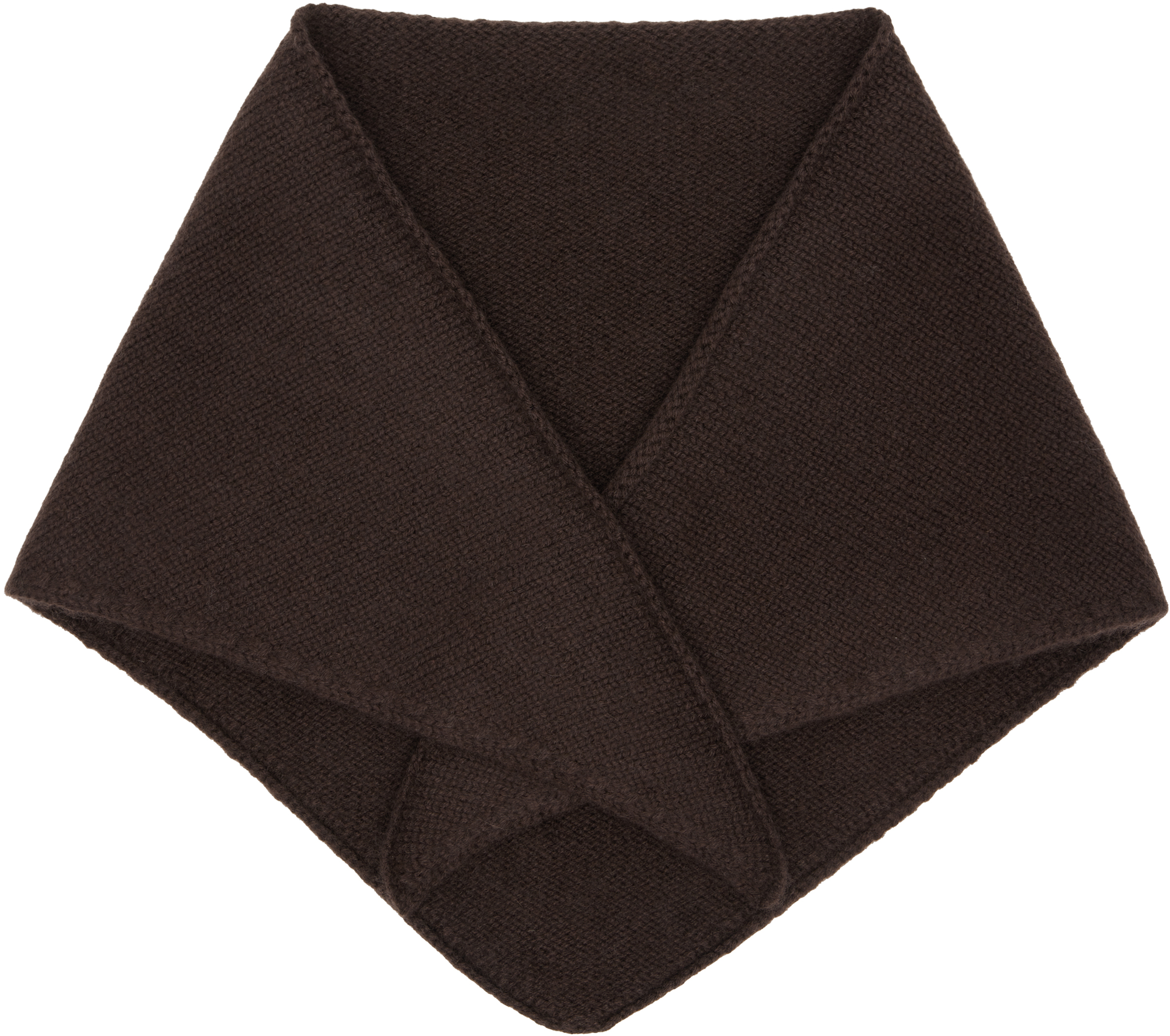 Yves Salomon Brown Cashmere Bandana Scarf