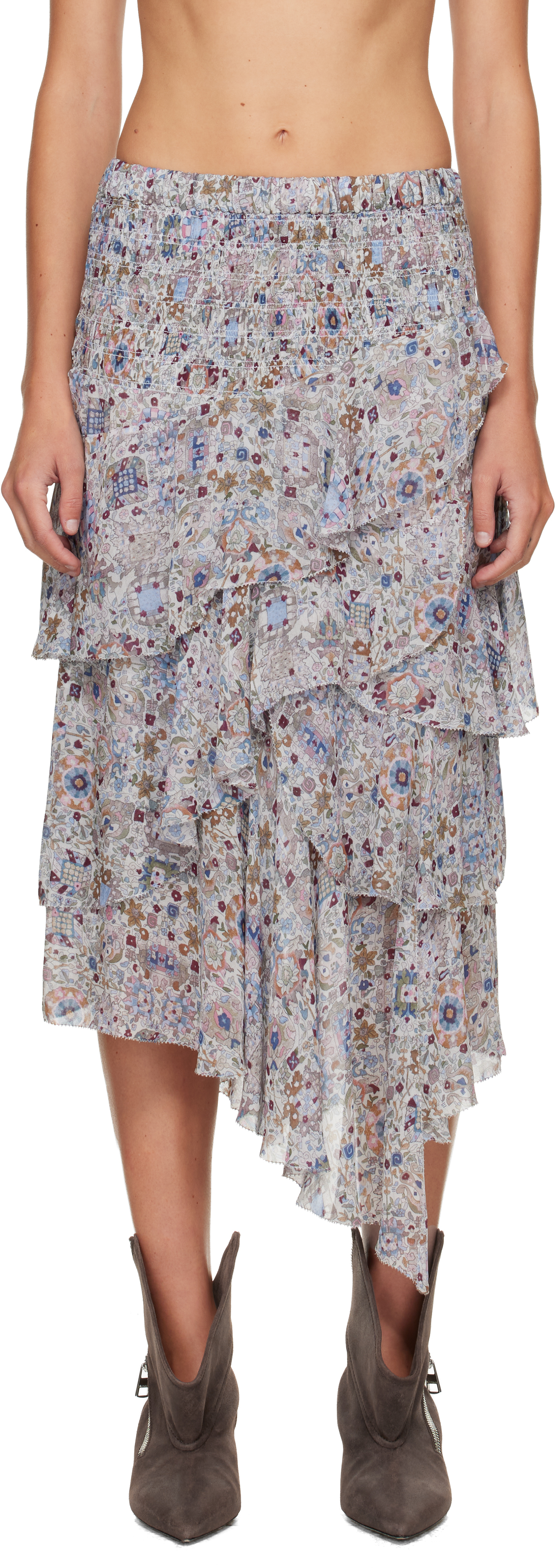 Isabel Marant Étoile Multicolor Brigitte Midi Skirt In Multi
