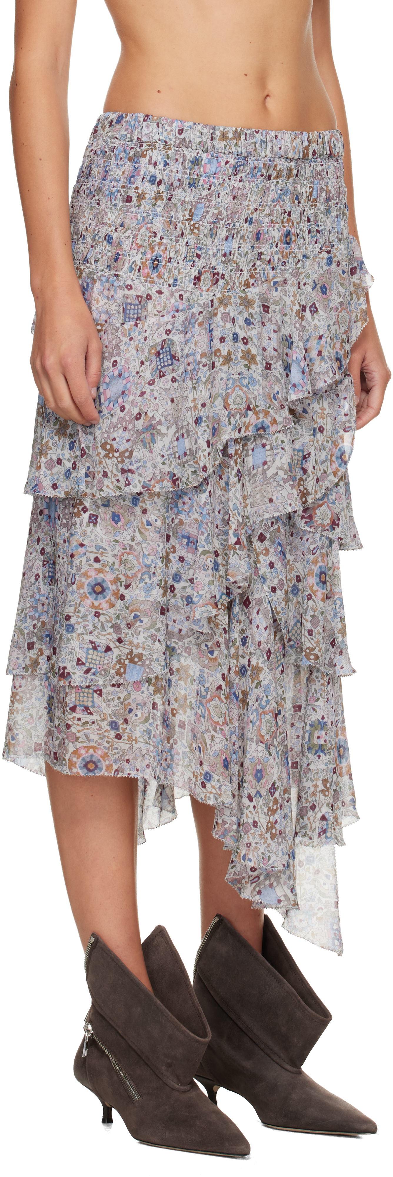 Isabel Marant Étoile Multicolor Brigitte Midi Skirt In Multi