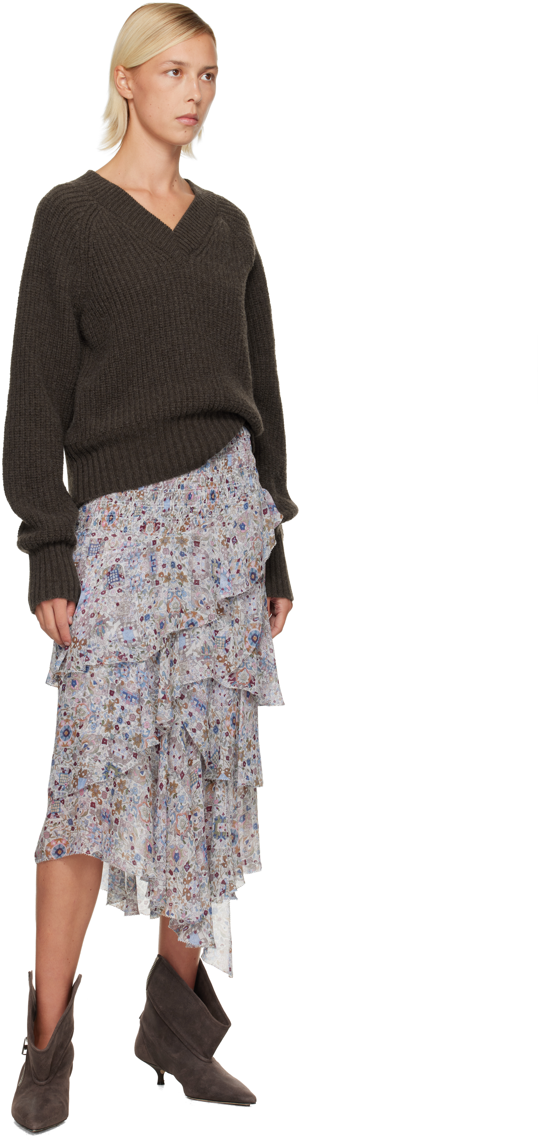 Isabel Marant Étoile Multicolor Brigitte Midi Skirt In Multi