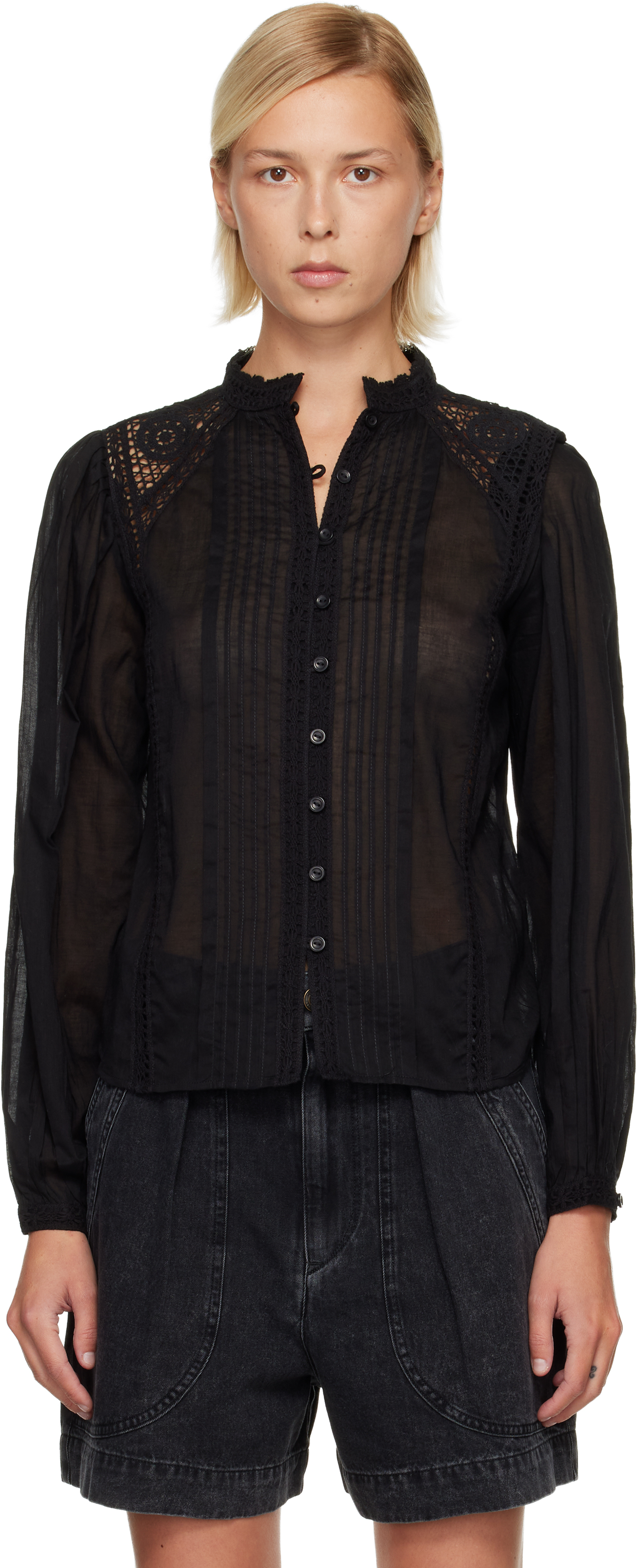 Isabel Marant Étoile Black Grecie Blouse In Black