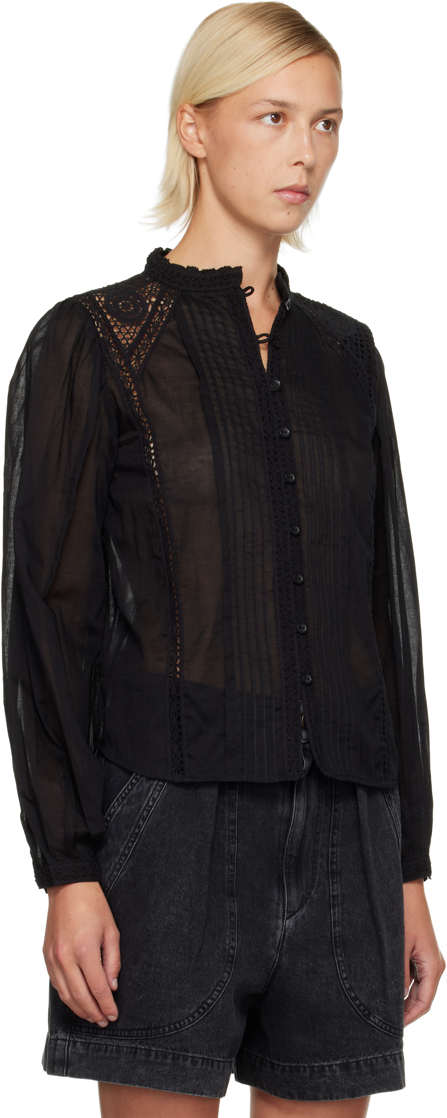 Isabel Marant Étoile Black Grecie Blouse In Black