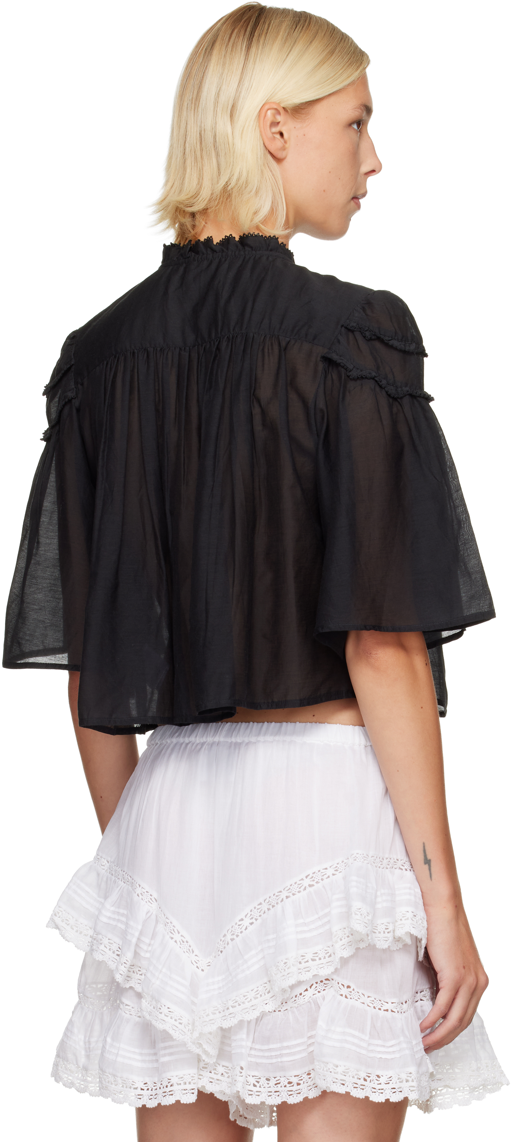 Isabel Marant Étoile Black Carmen Blouse In Black