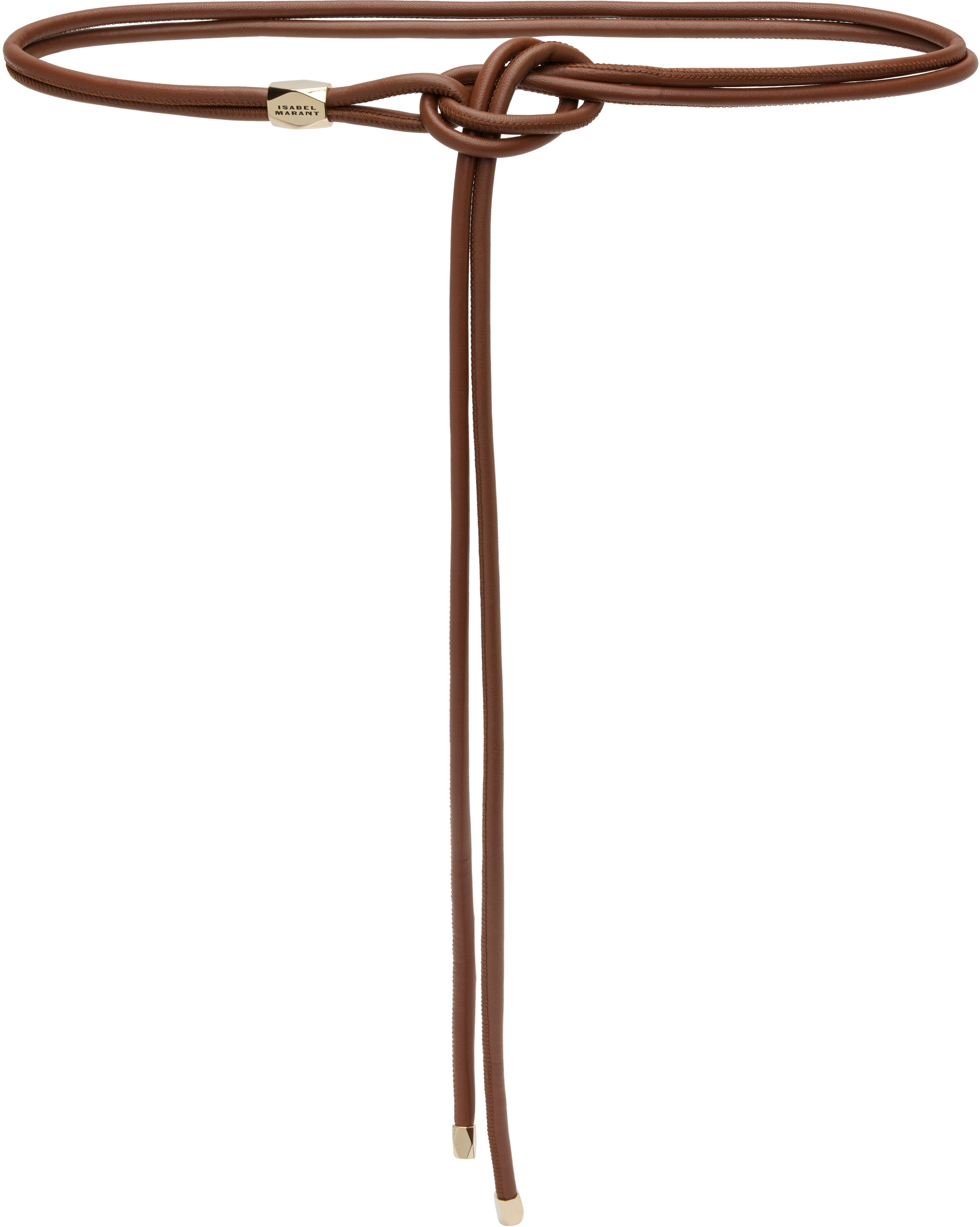 Isabel Marant Brown Silvia Belt In Gold