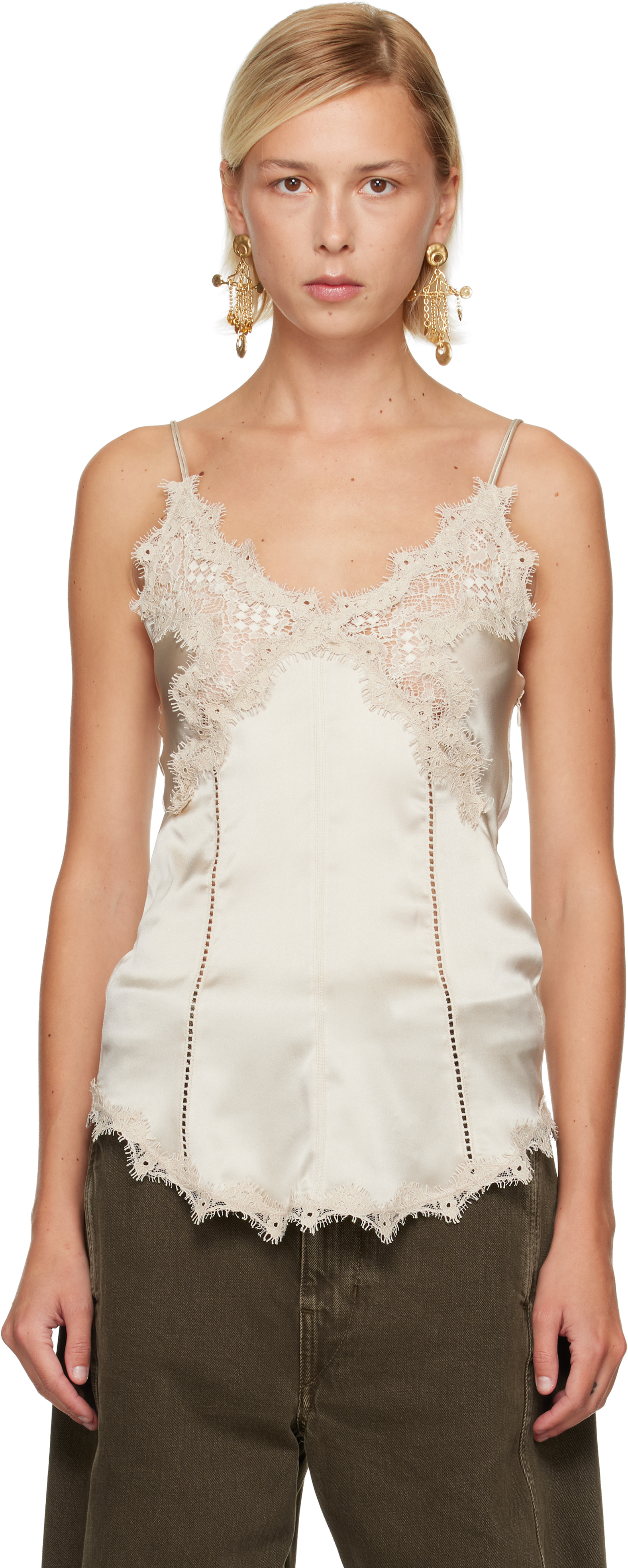 Top En Dentelle Isabel Marant Taille 36 – Couleur Blanc, Occasion Très Bon état