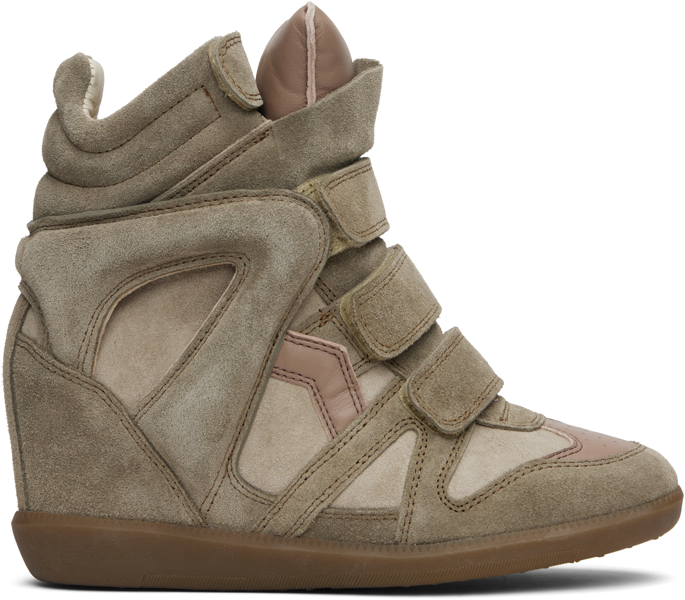 Isabel Marant Taupe Bekett Sneakers In Brown