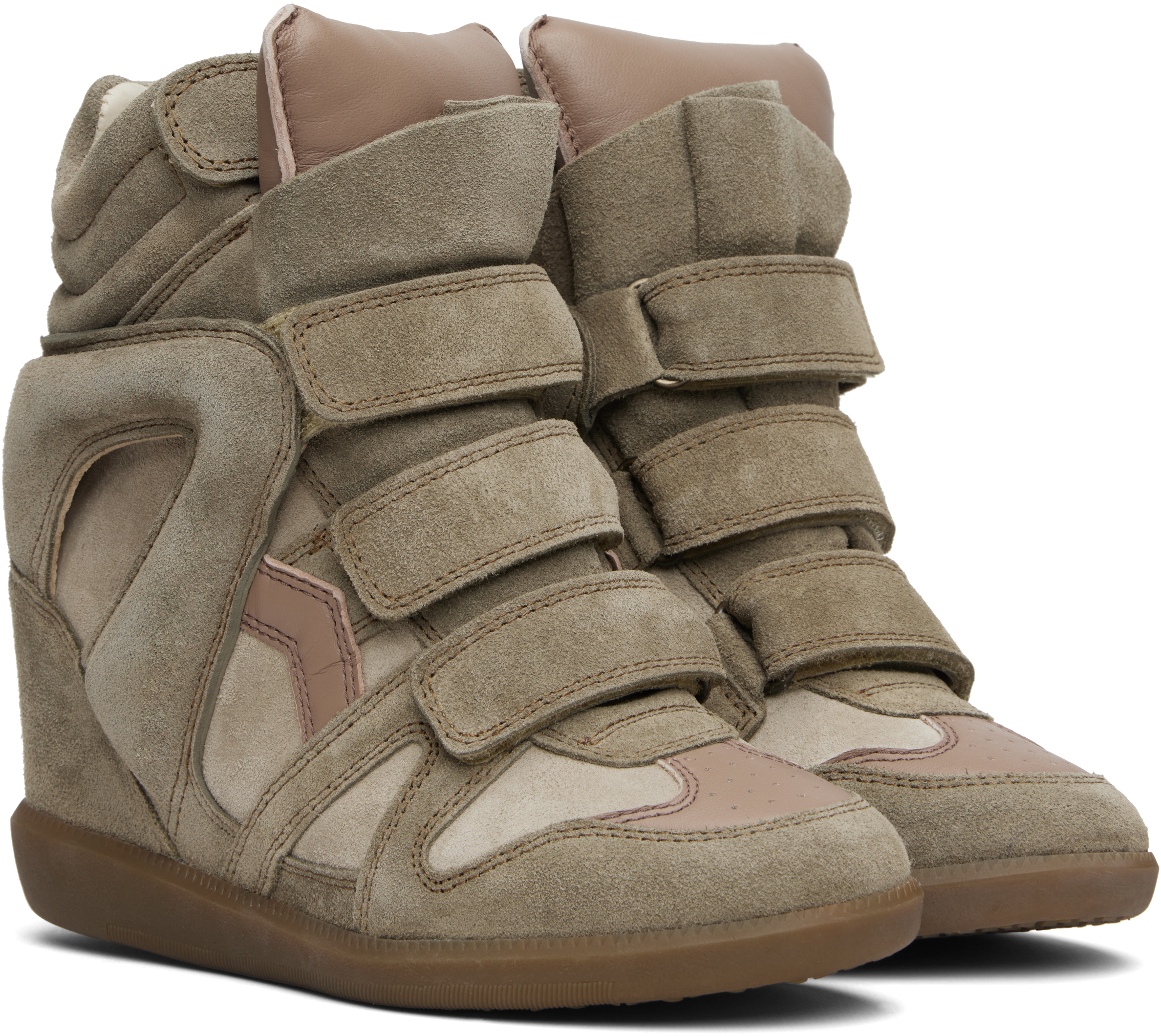 Isabel Marant Taupe Bekett Sneakers In Brown