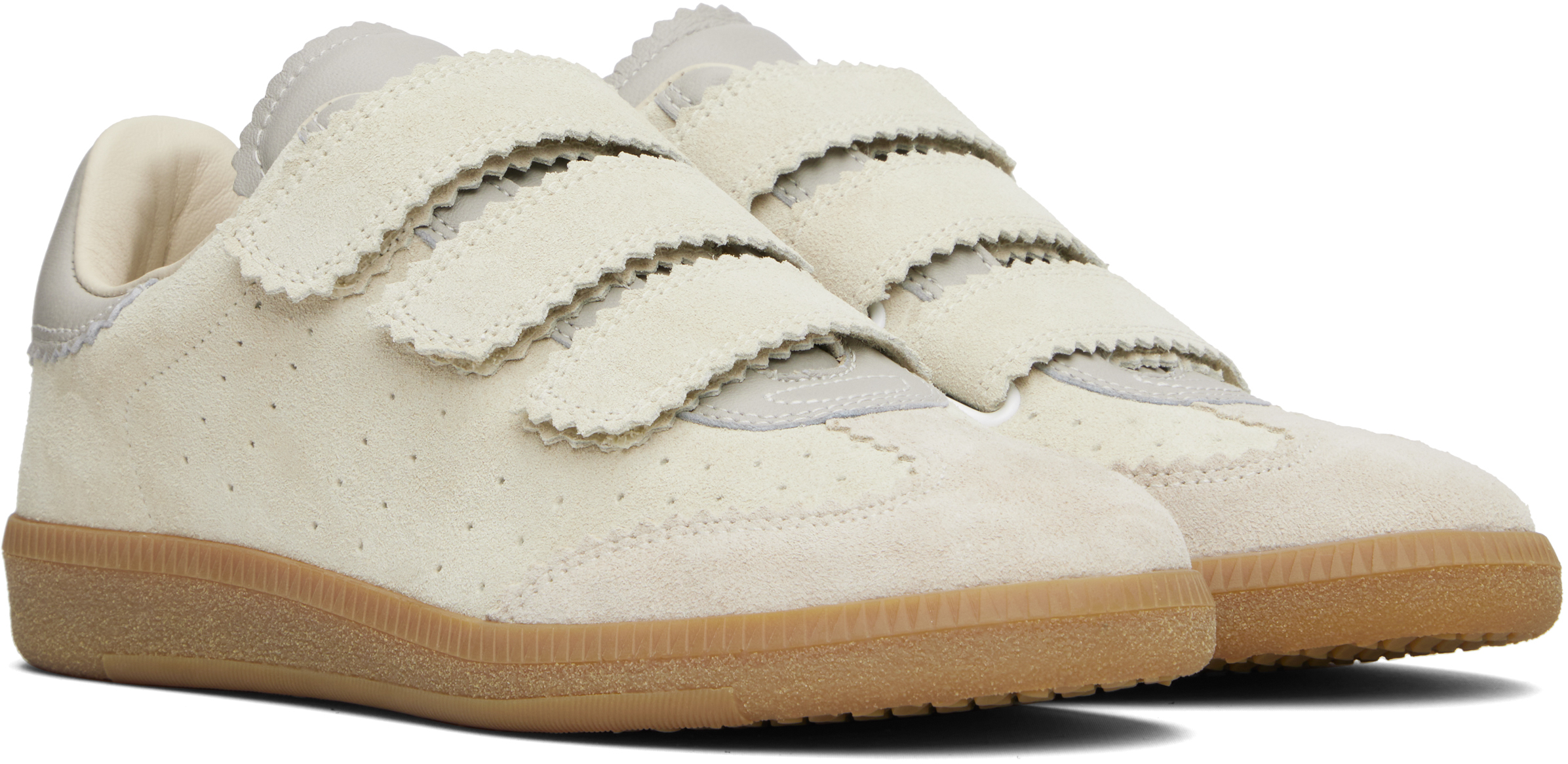 Isabel Marant Beige Beth Sneakers In White