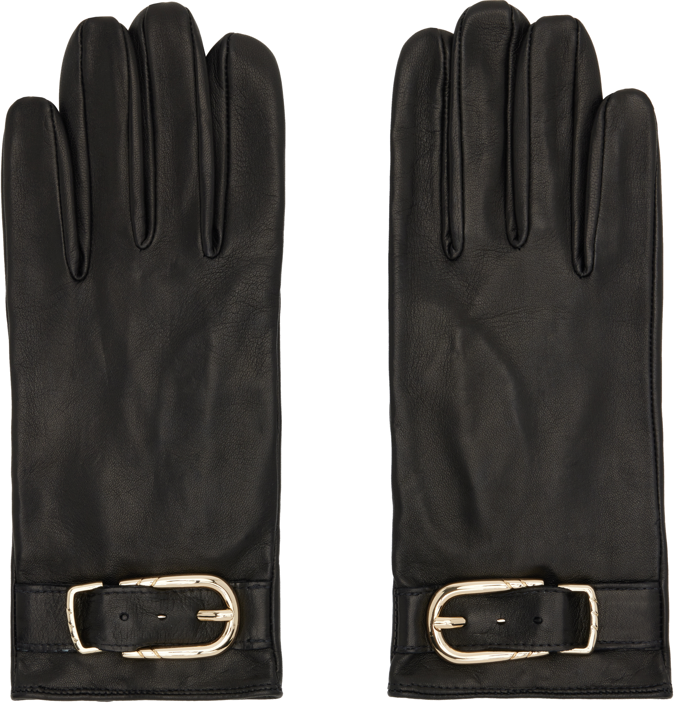 Ernest W. Baker Black Leather Gloves | Smart Closet