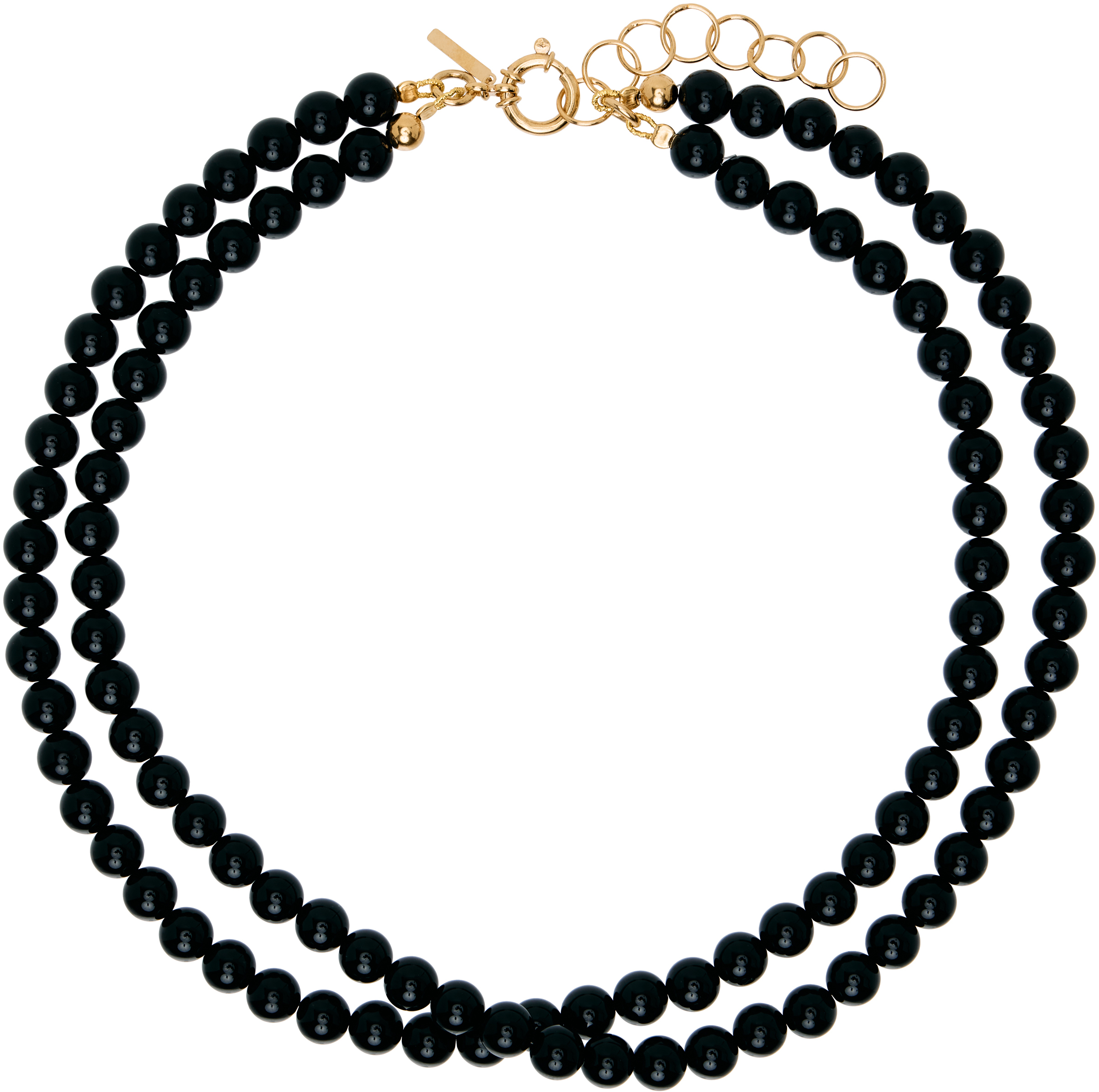 Ernest W. Baker: Faux Black Pearl Necklace | SSENSE Canada