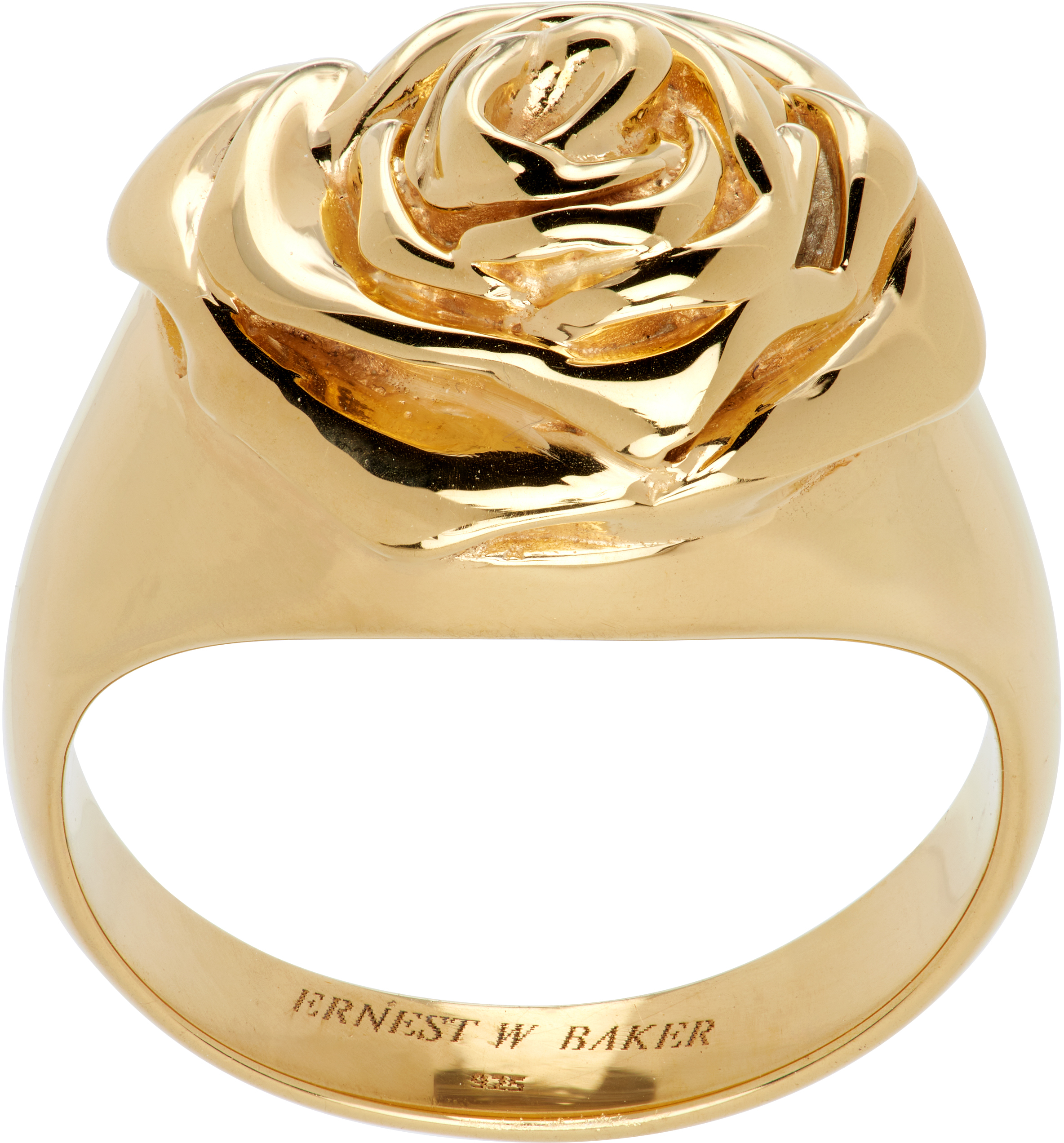 Ernest W Baker Rose Ring In Gold