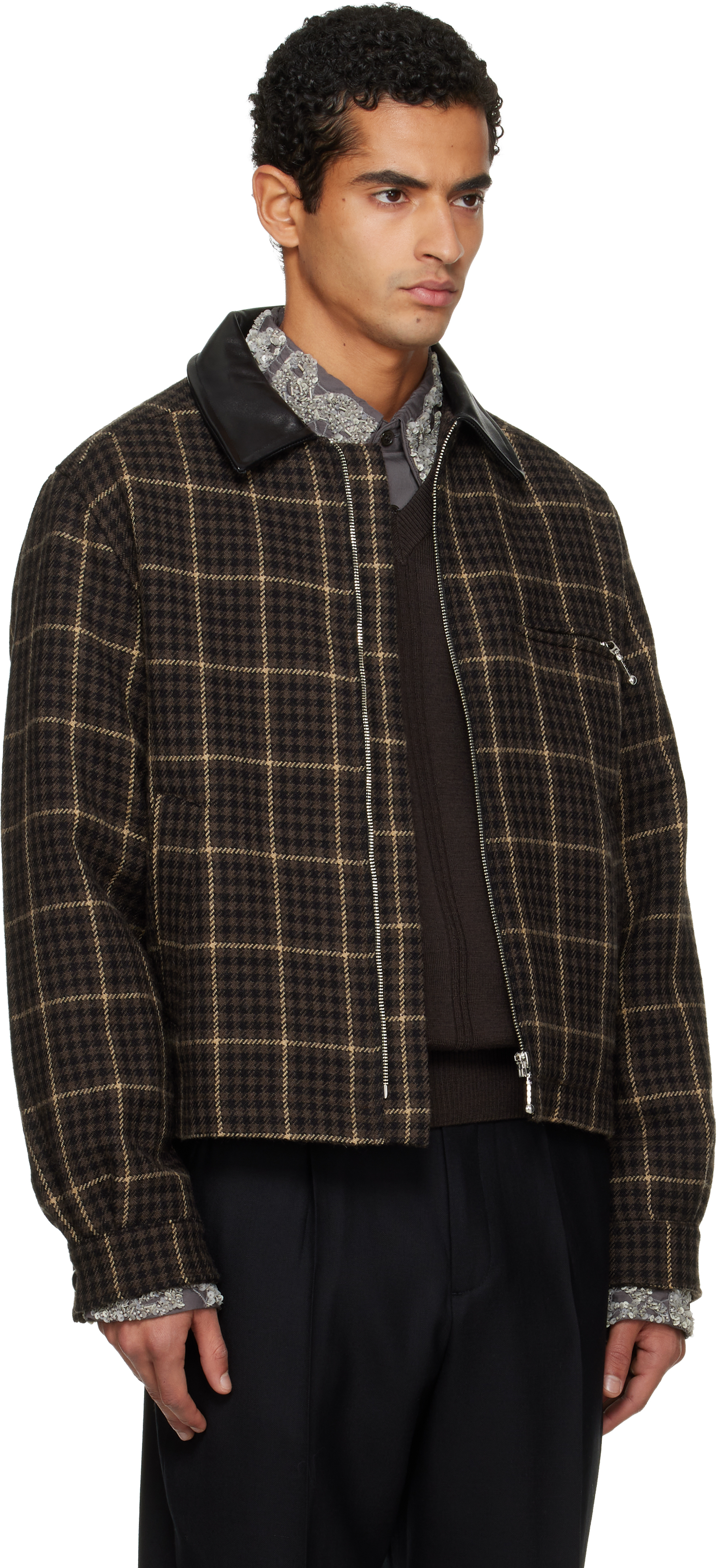 Ernest W Baker Brown Utility Jacket In Brown