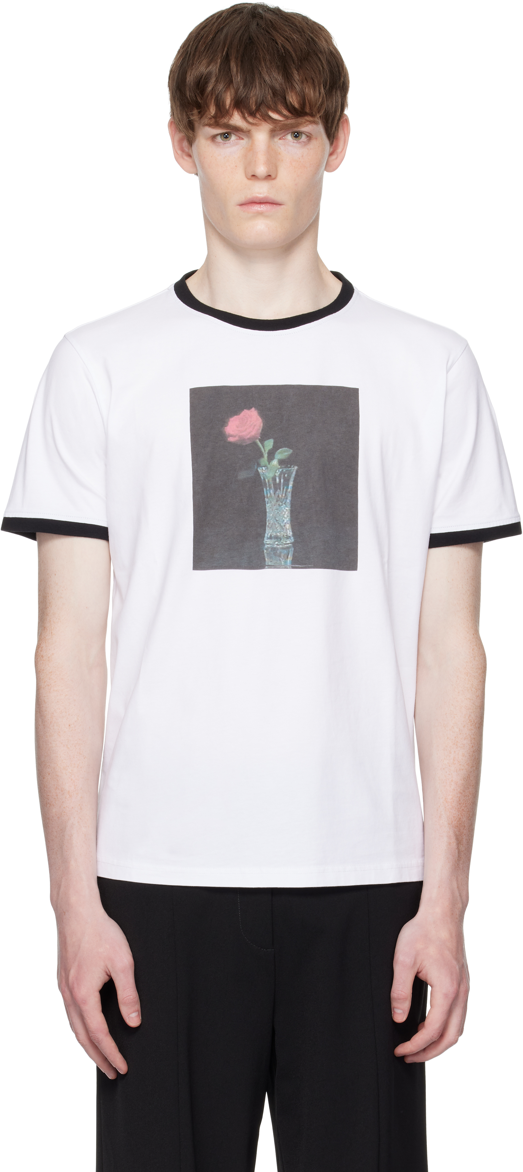 White Rose Print T-shirt