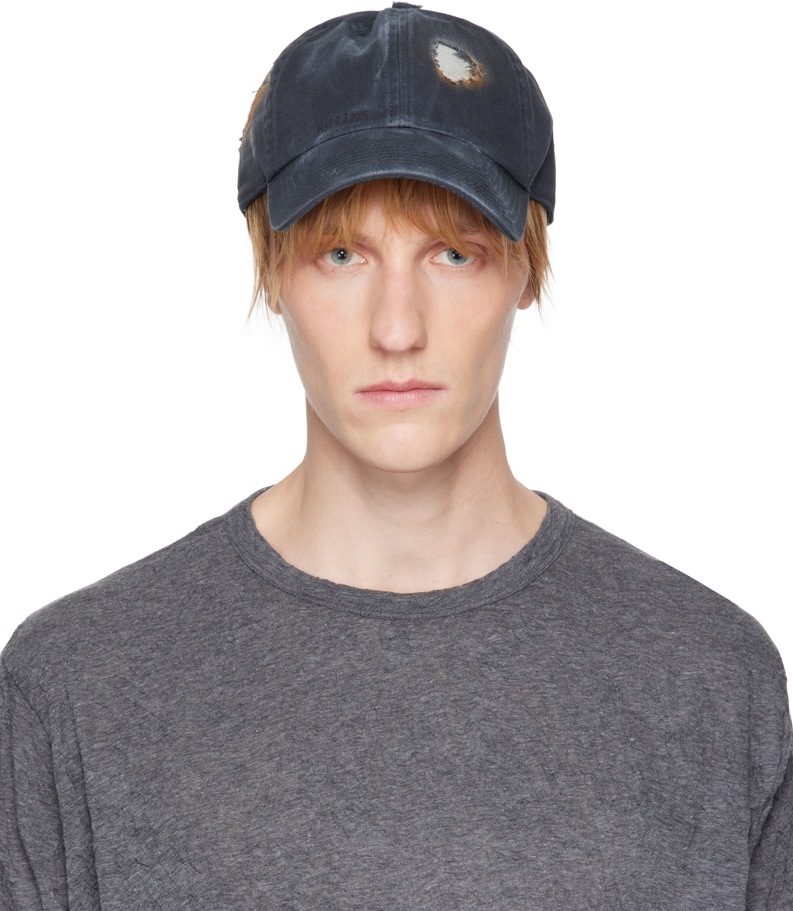 SSENSE Exclusive Navy Distressed Cap