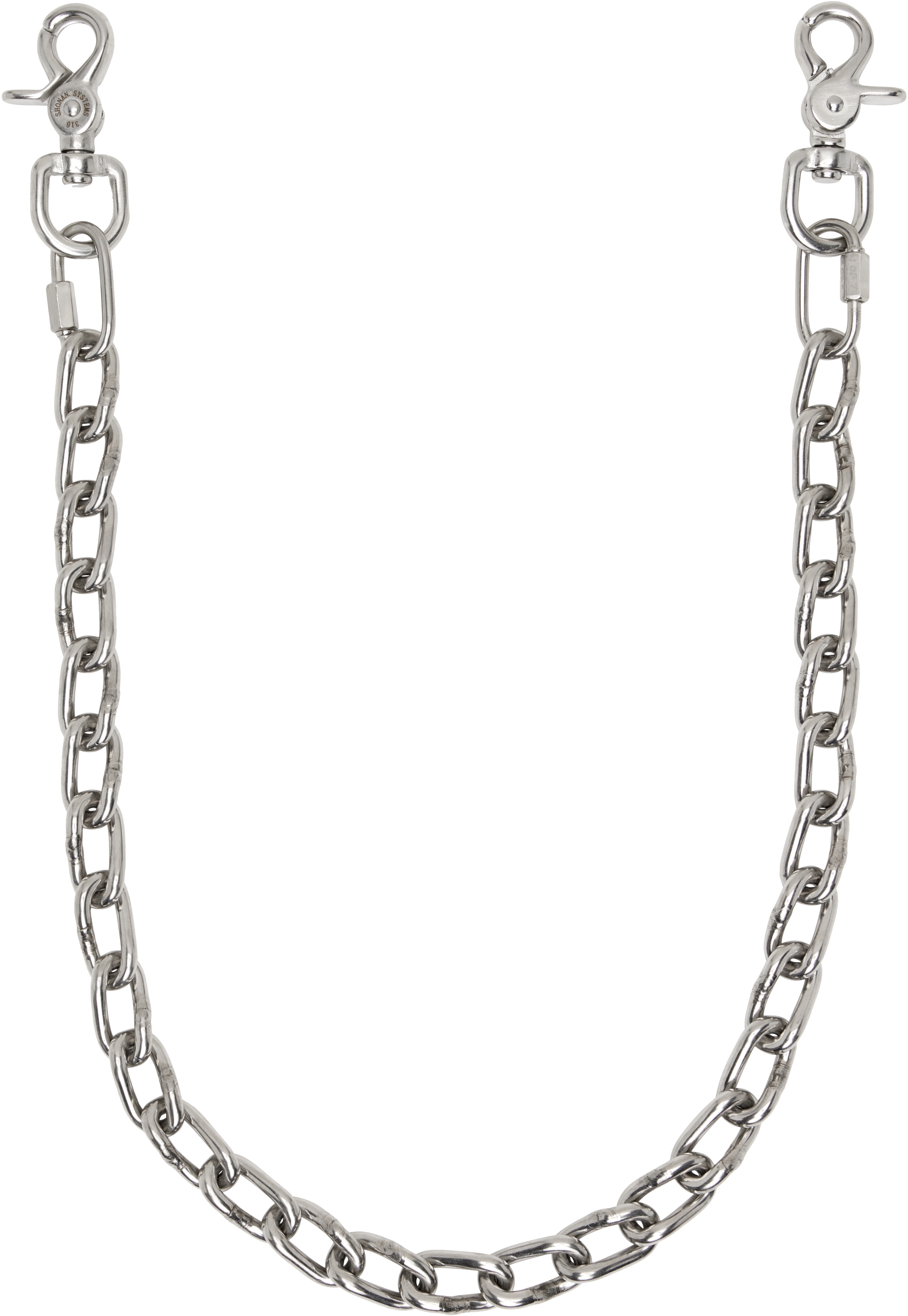 Silver #2/0 Machine Wallet Chain Keychain