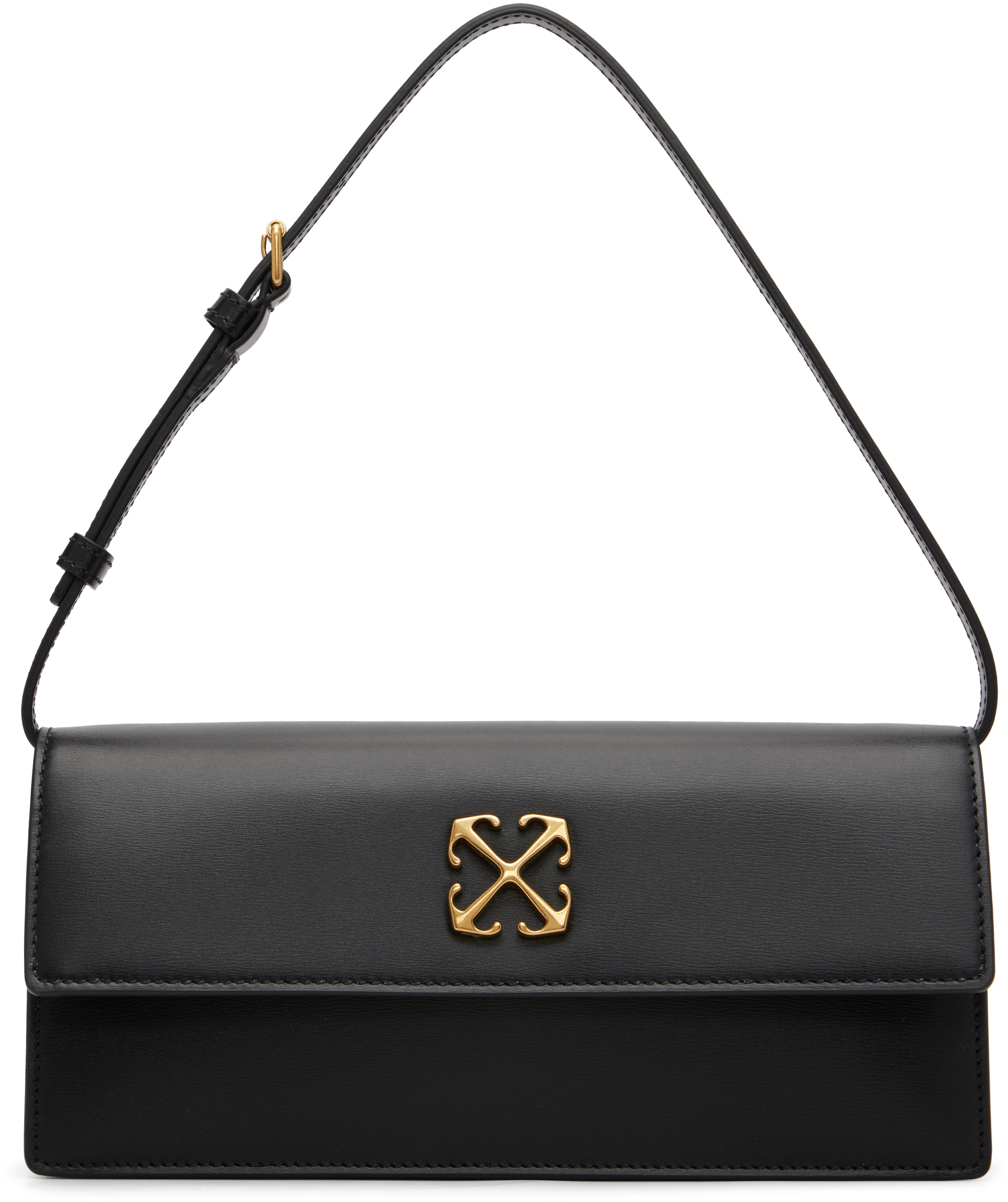 Off-White: Black Jitney 1.0 Shoulder Bag | SSENSE