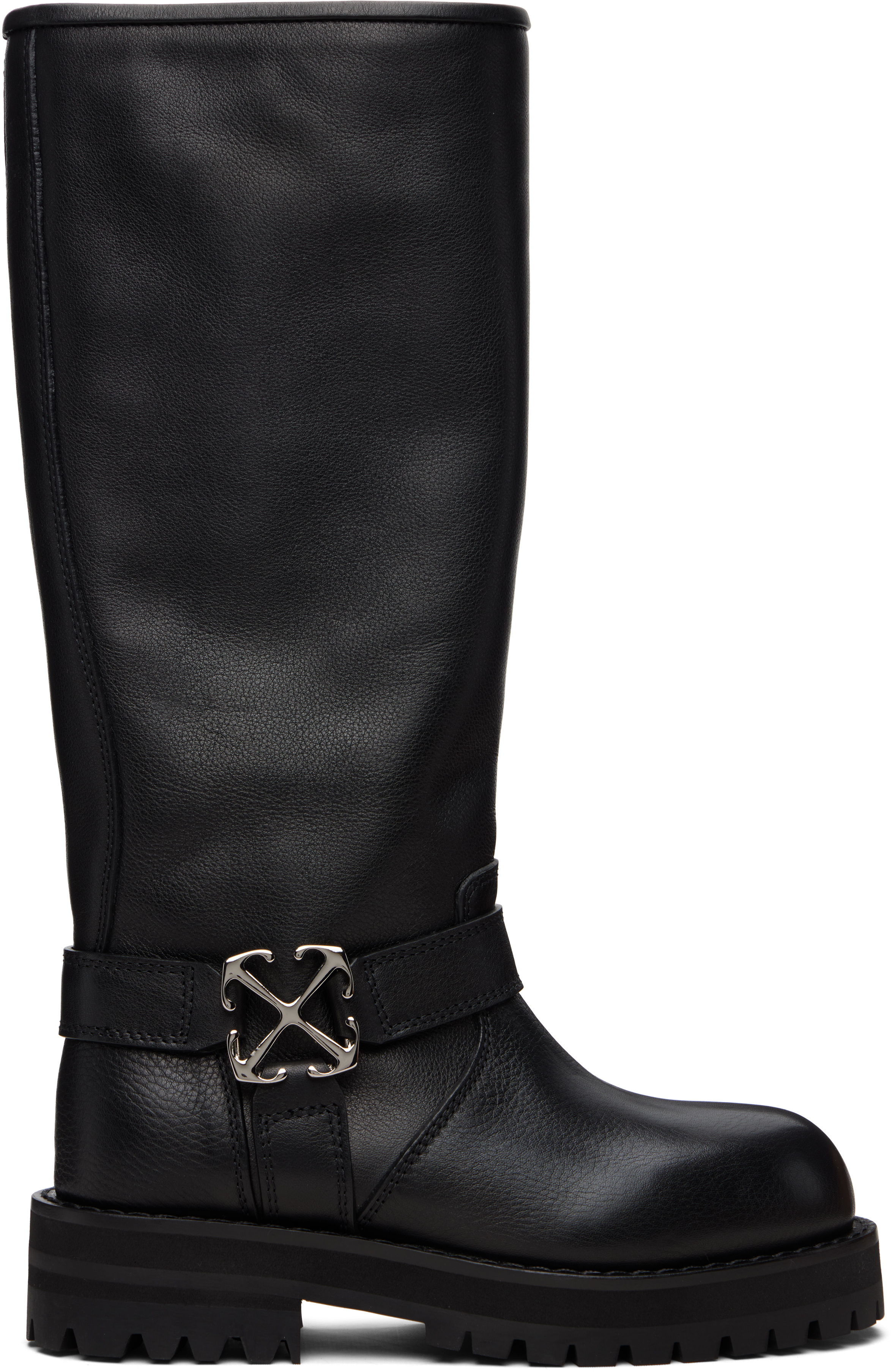 Off-White Gray Off Track Tall Boots