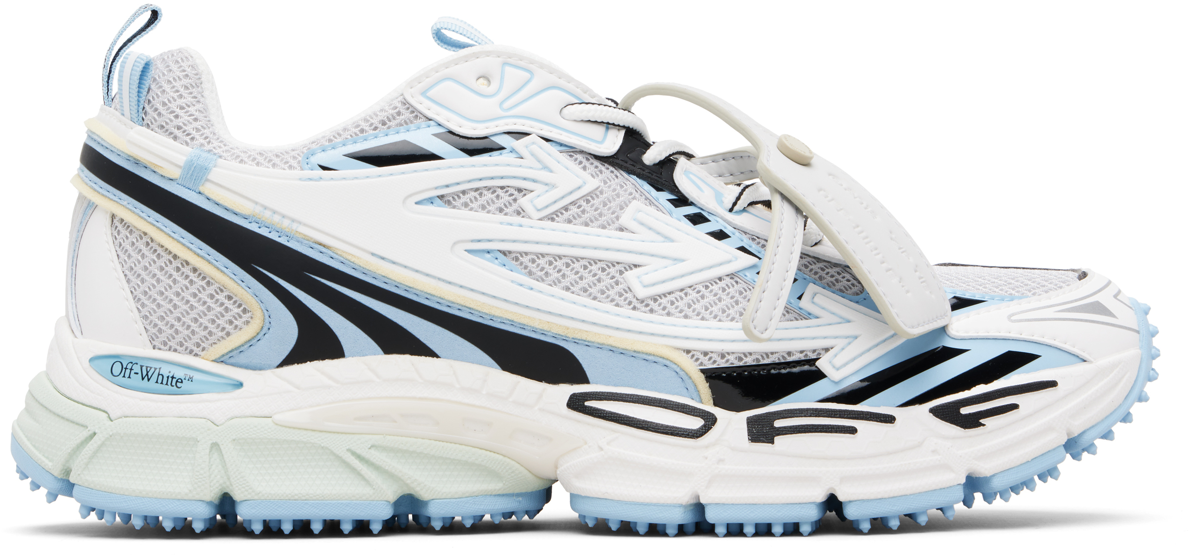 定価9万円 オフホワイト ホワイトブルー Be Right Back 28cm White & Blue Be Right Back Sneakers by Off-White on Sale