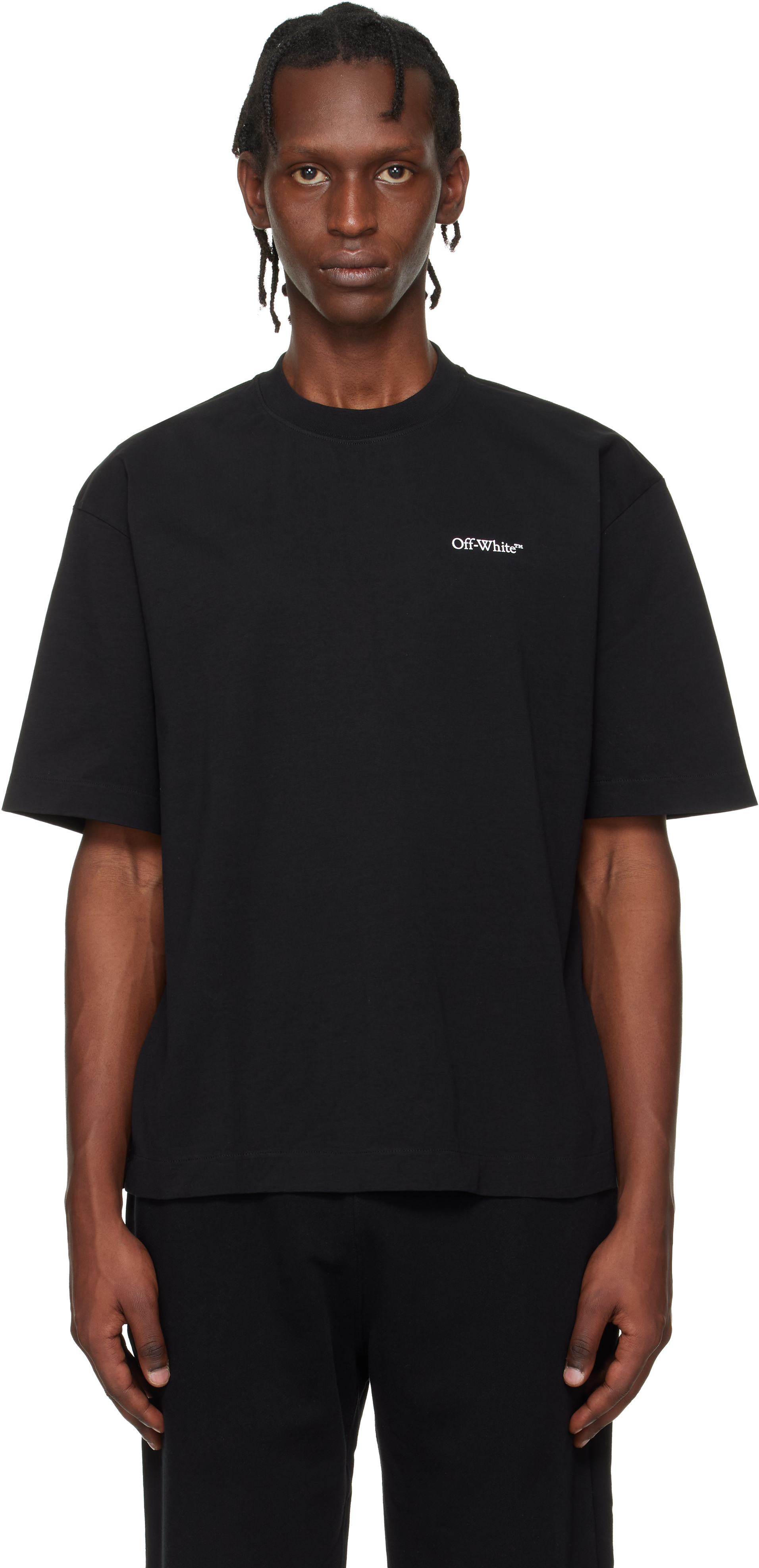 Off-Whiteのブラック Half Arrow Skate ロゴ Tシャツがセール中