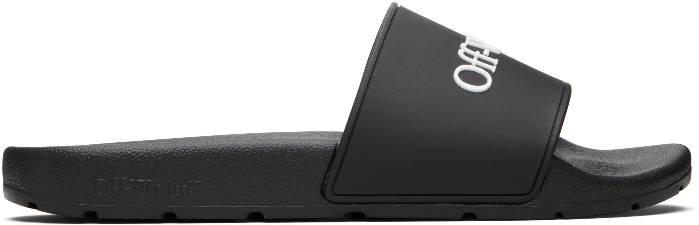 Off-white Black Bookish Slides In Multi