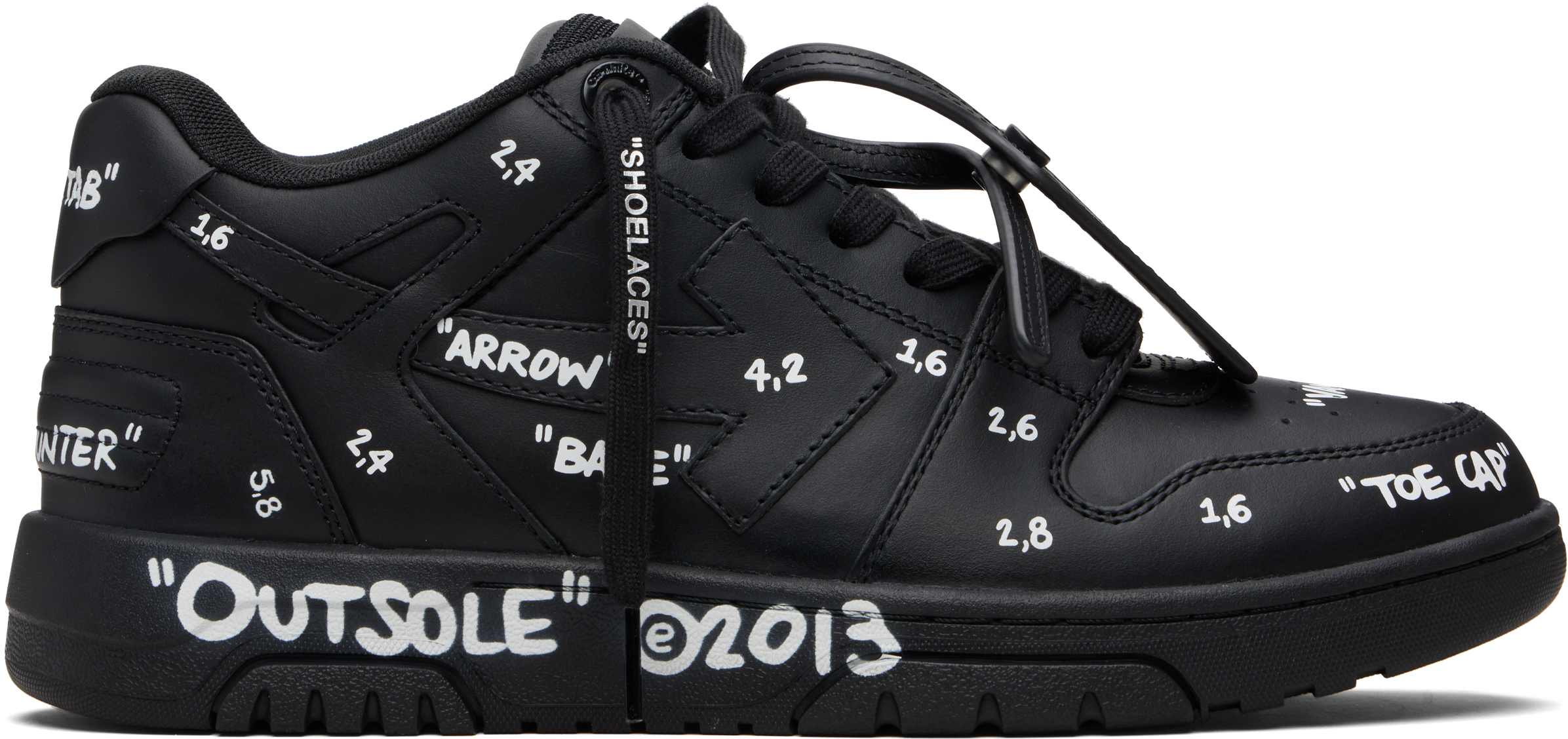 Off-White: ブラック Out Of Office スニーカー | SSENSE 日本