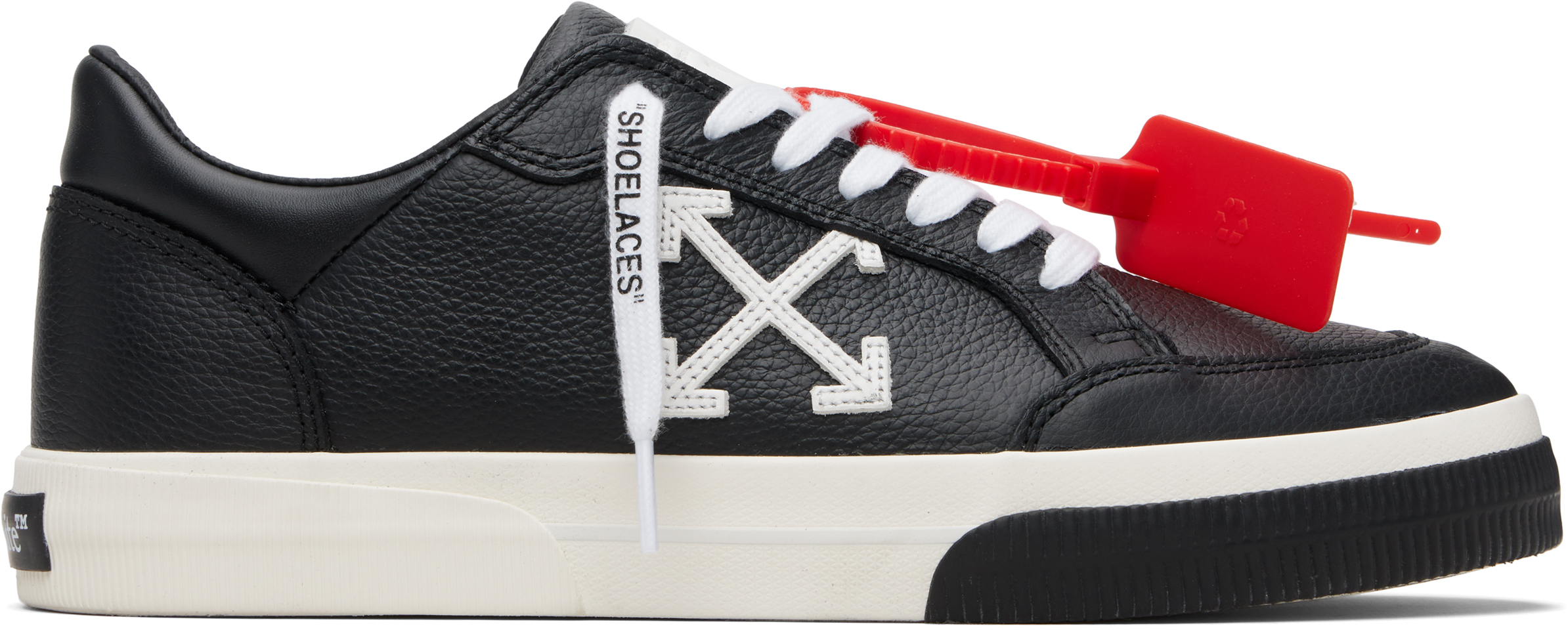 Off-White Black Vulcanized Low Sneakers