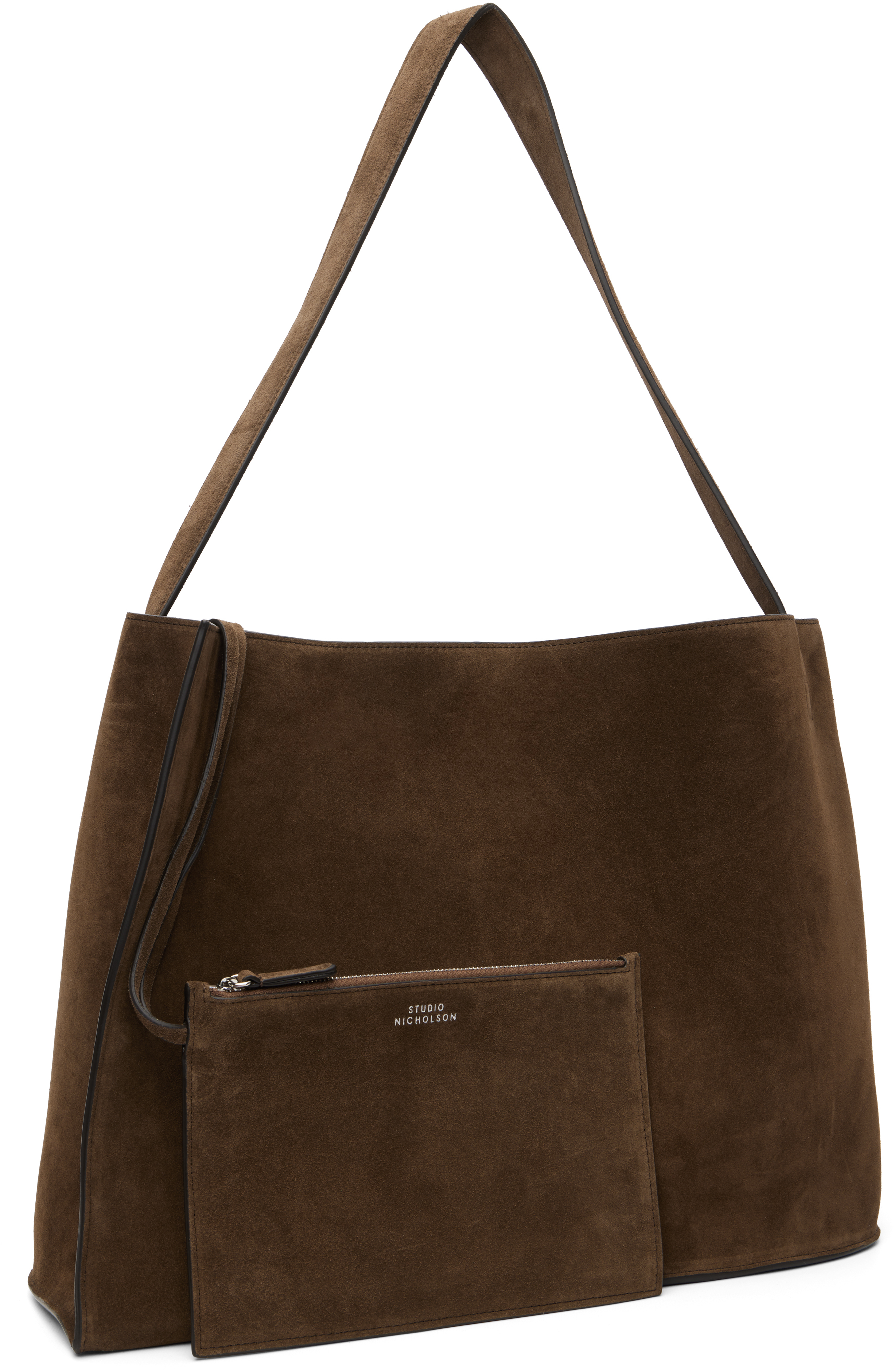 Studio Nicholson Brown Doublet Suede Carryall Tote In Brown