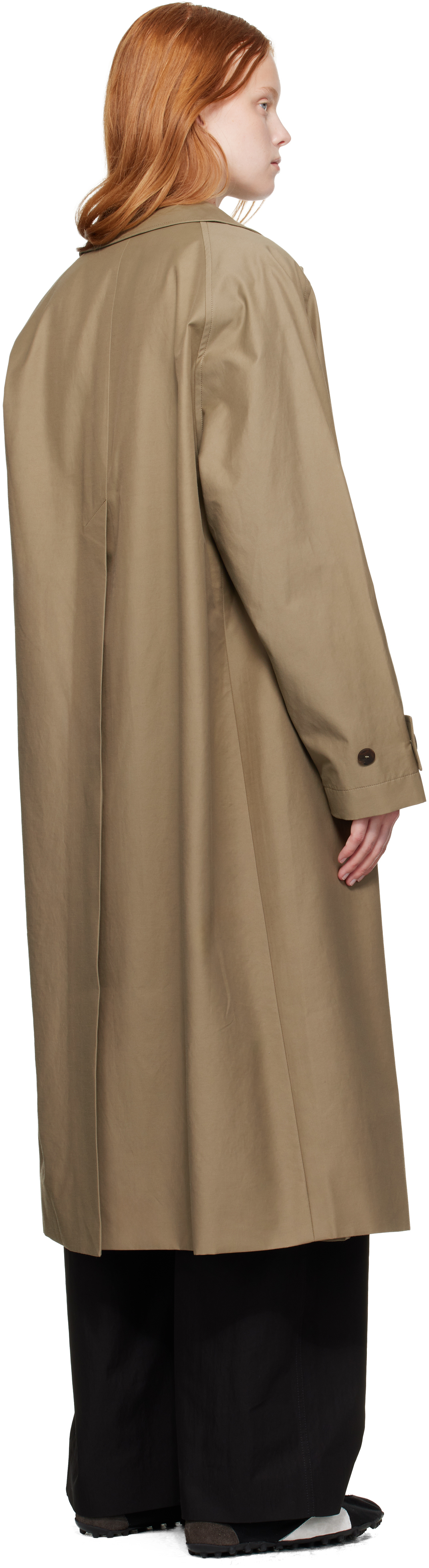 Studio Nicholson Taupe Holin Technical Cotton Trench Coat