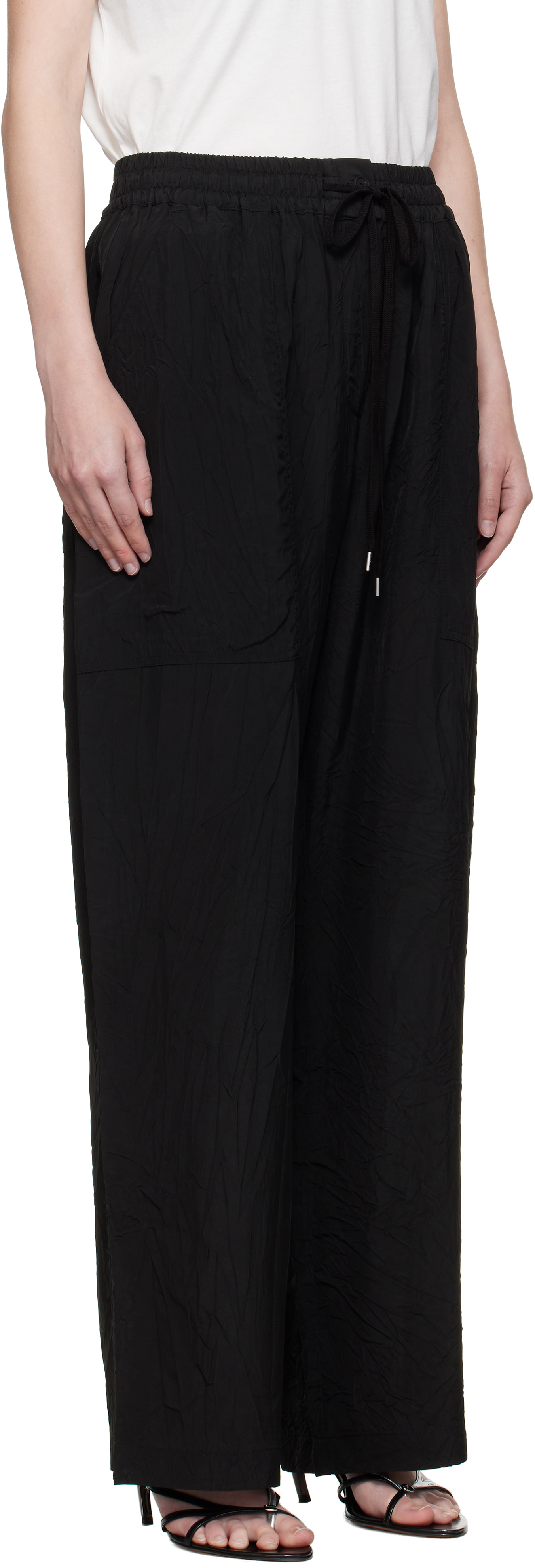 Studio Nicholson Black Capel Trousers In Black