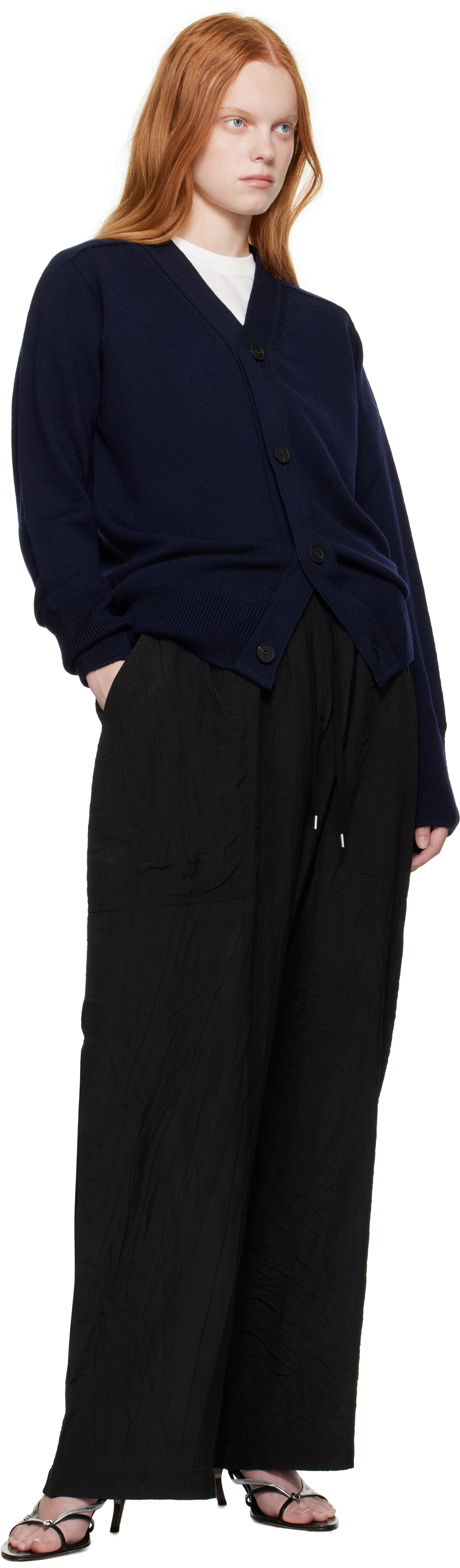 Studio Nicholson Black Capel Trousers In Black