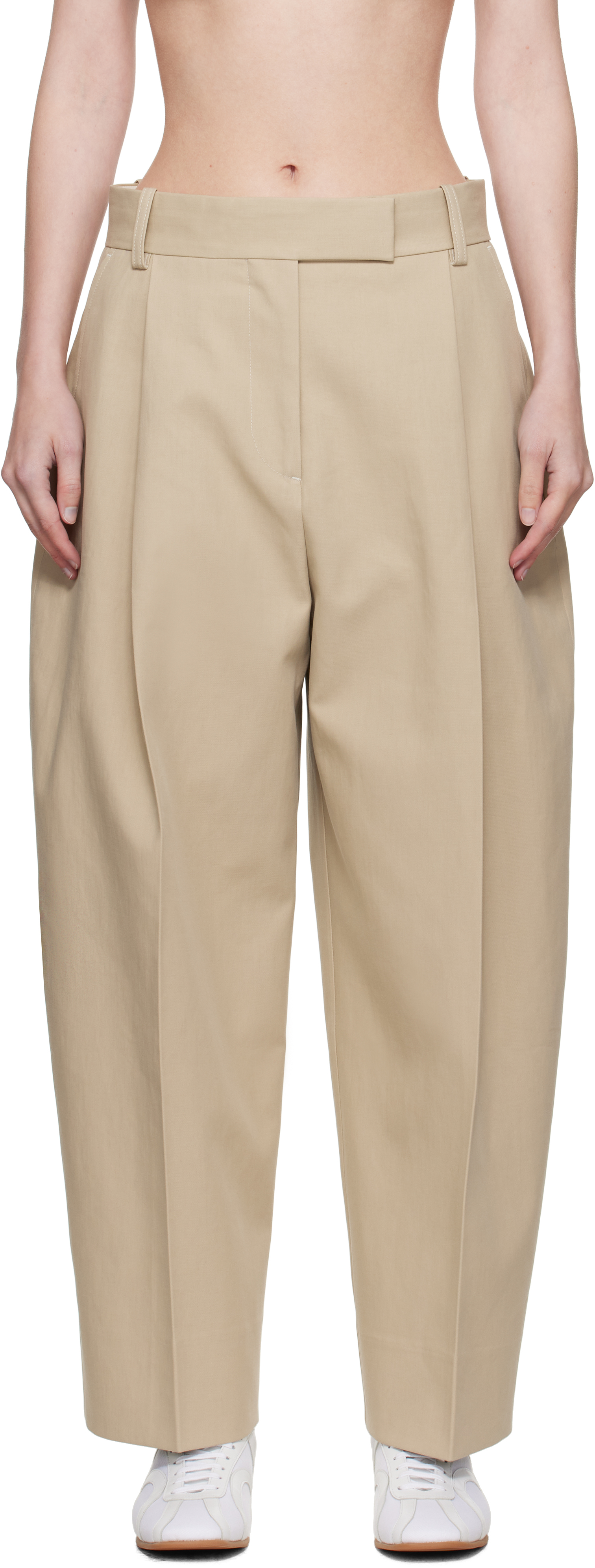 Beige Nasser Trousers