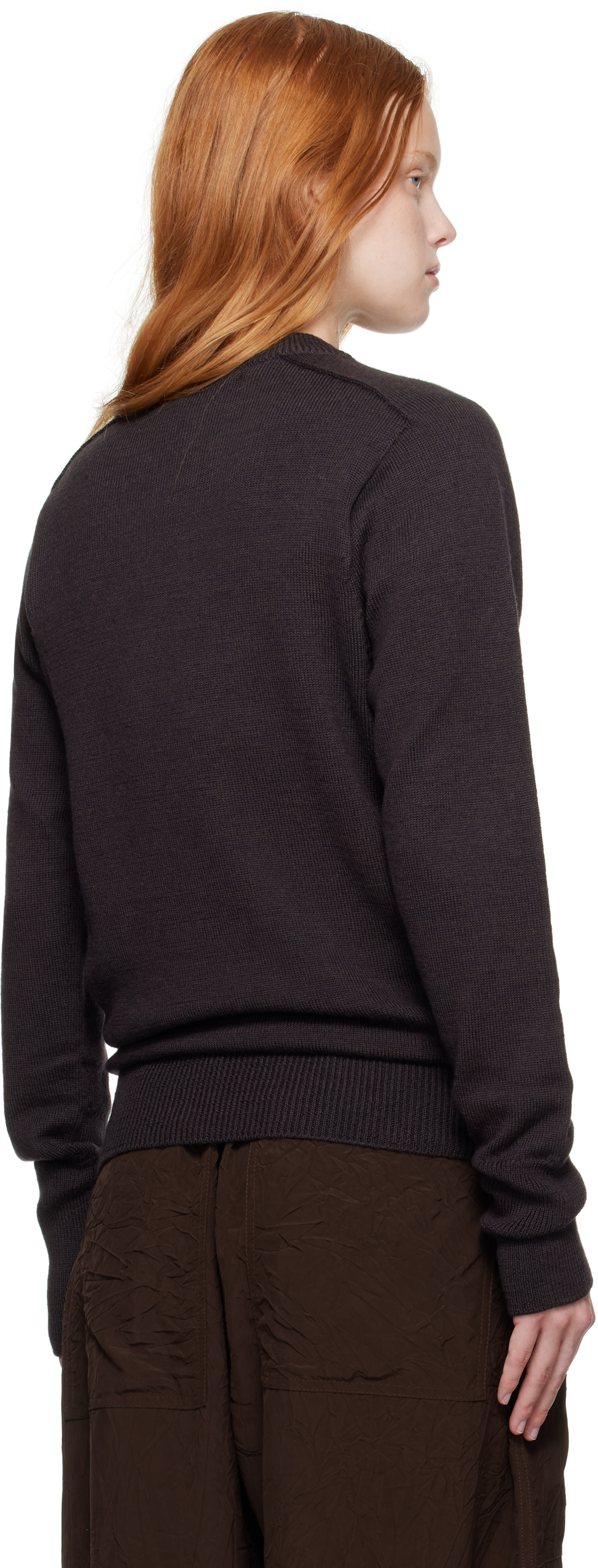 Studio Nicholson Brown Inverness Sweater In Brown
