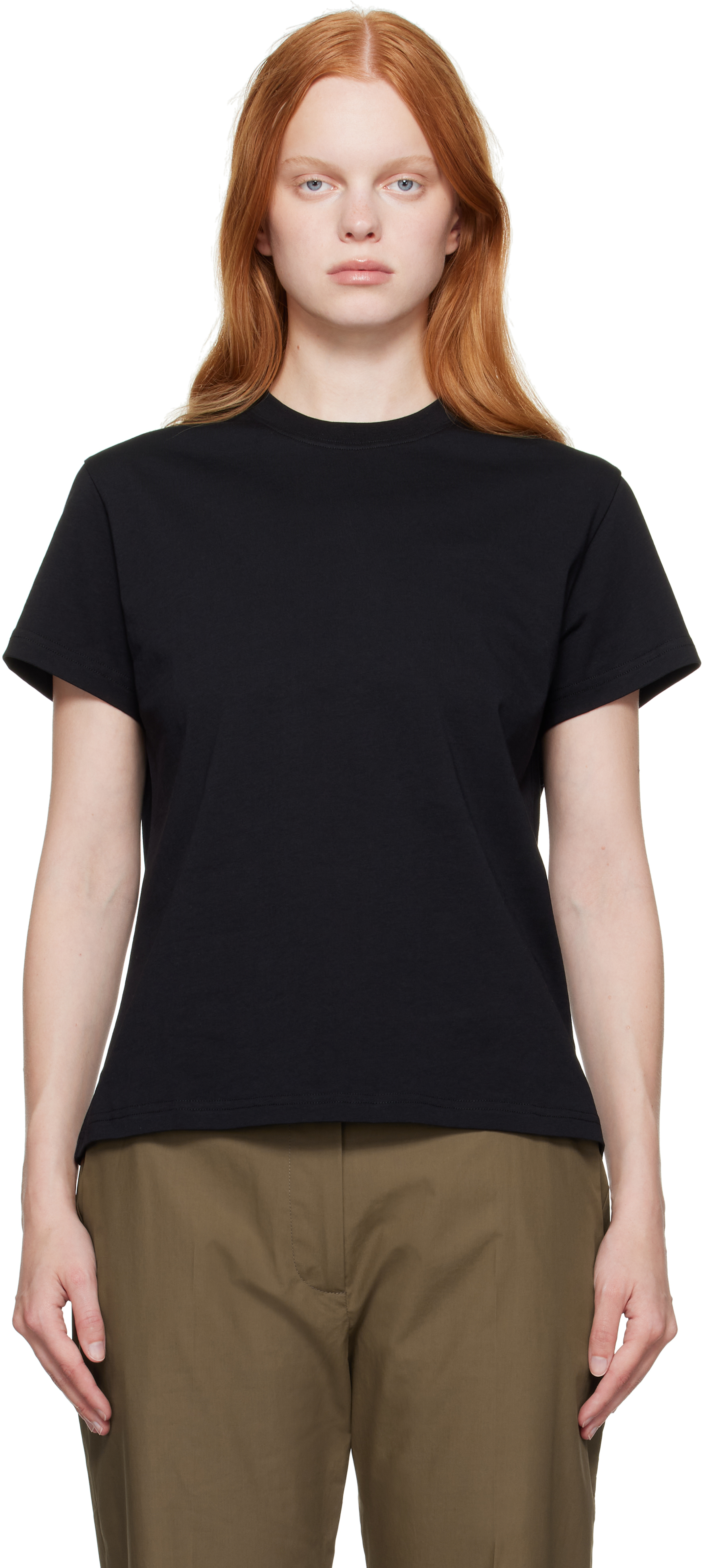 Studio Nicholson Black Marine T-shirt In Black